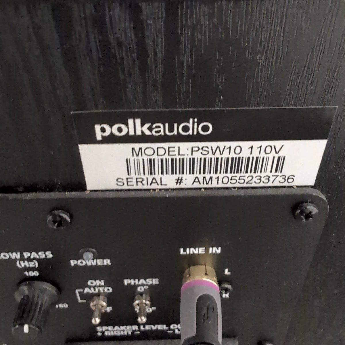 Polk Audio SW12 Powered Subwoofer in Black Finish