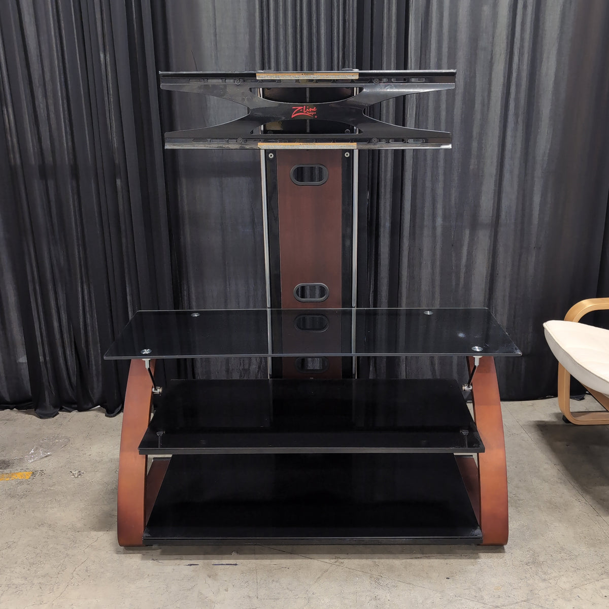 Z-line Designs Black Glass TV Stand with Mount