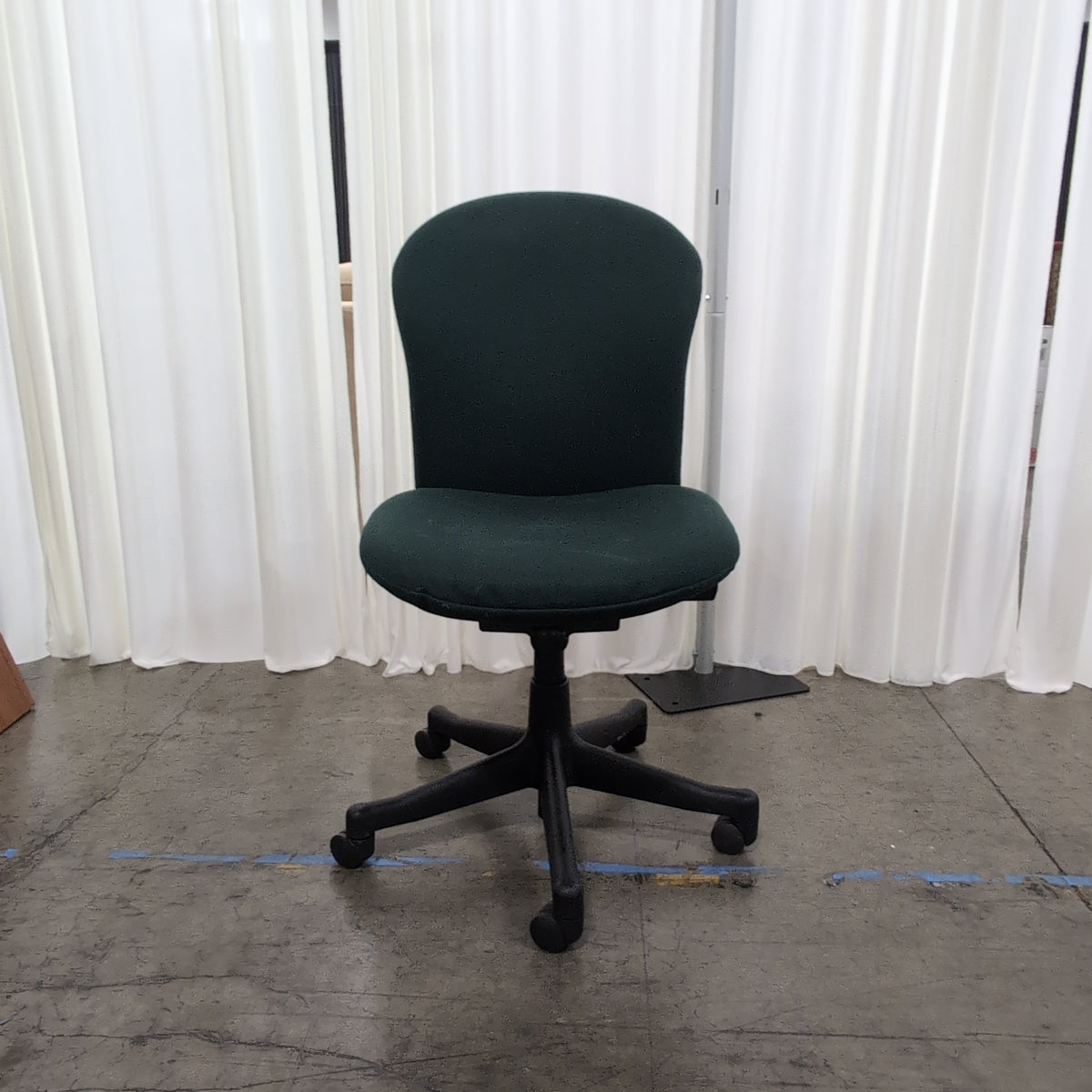 Dark Teal Fabric Swivel Office Chair
