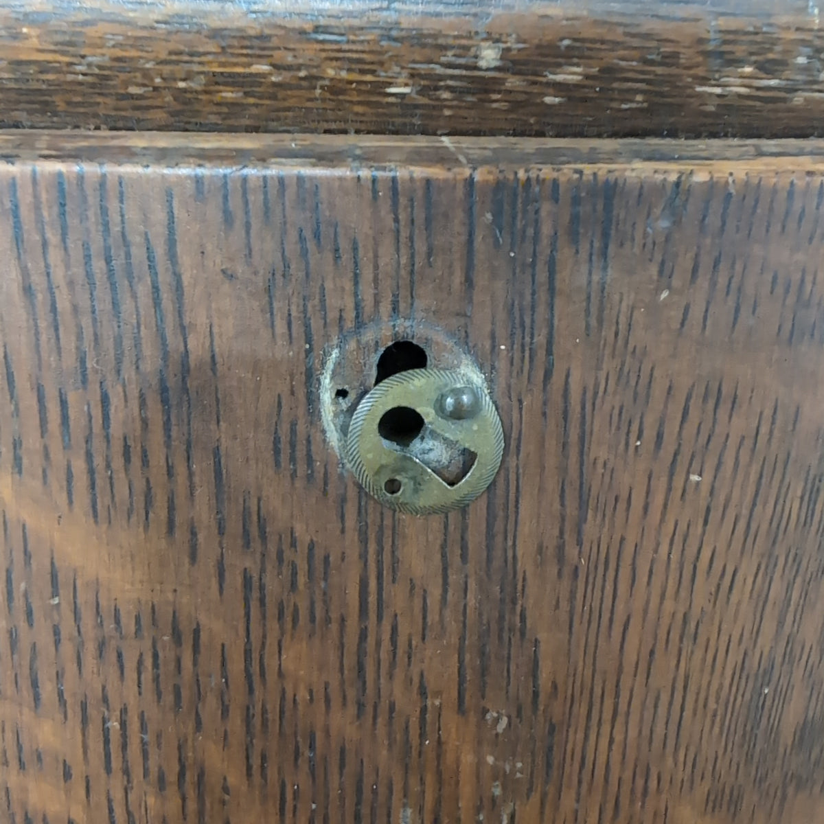 Antique Dark Wood Secretary Desk with Drop Front