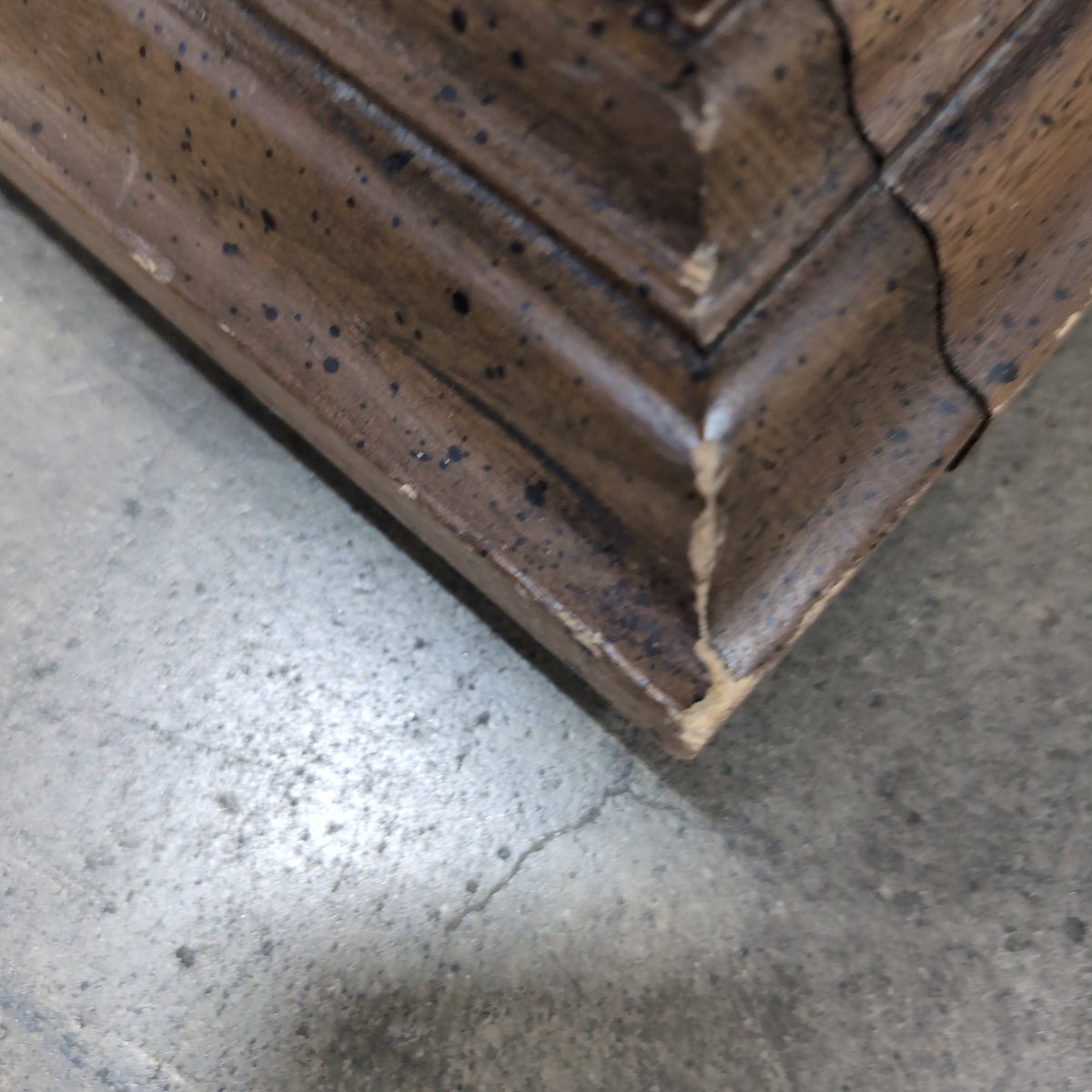 Light Brown Wood French Provincial Armoire with Ornate Hardware