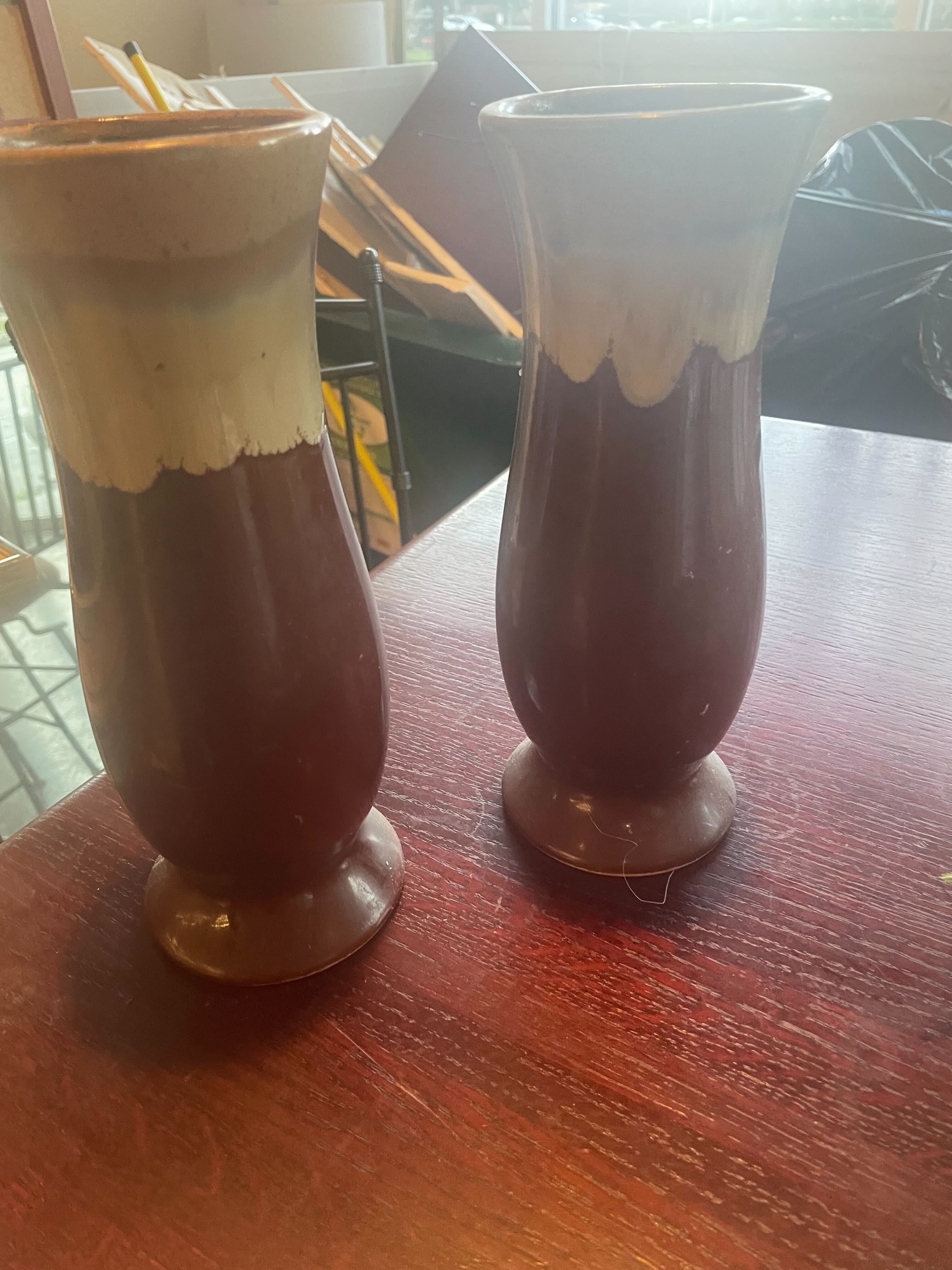 Brown Ceramic Vases (SET OF 2)
