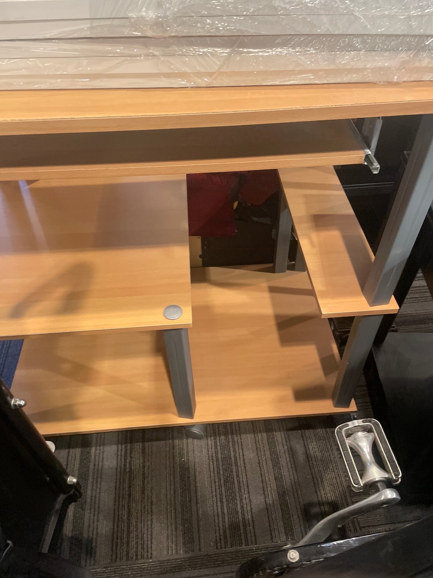 Oak Rolling Desk.