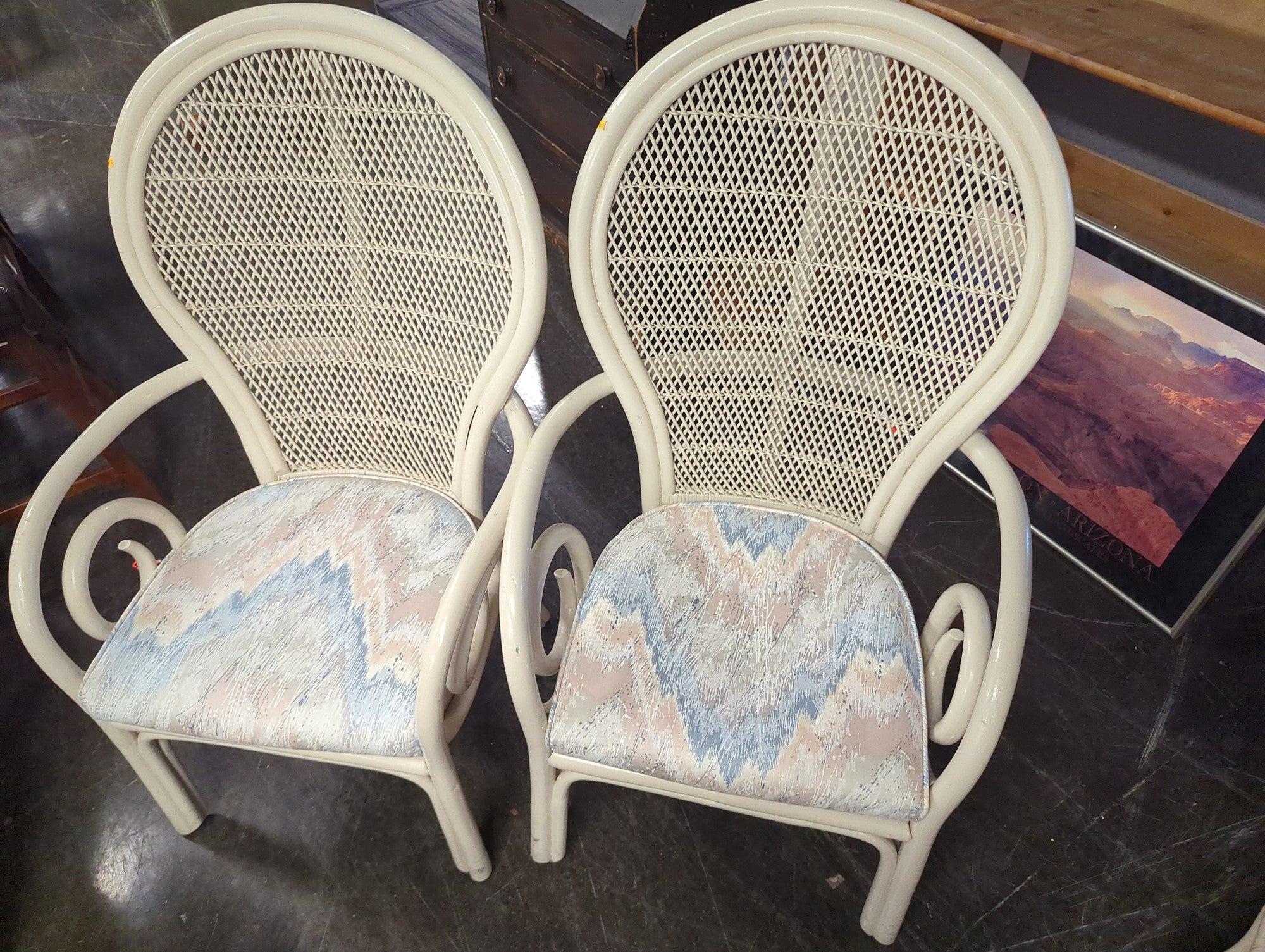 Palm Beach Regency Rattan Chairs (Set Of  2)