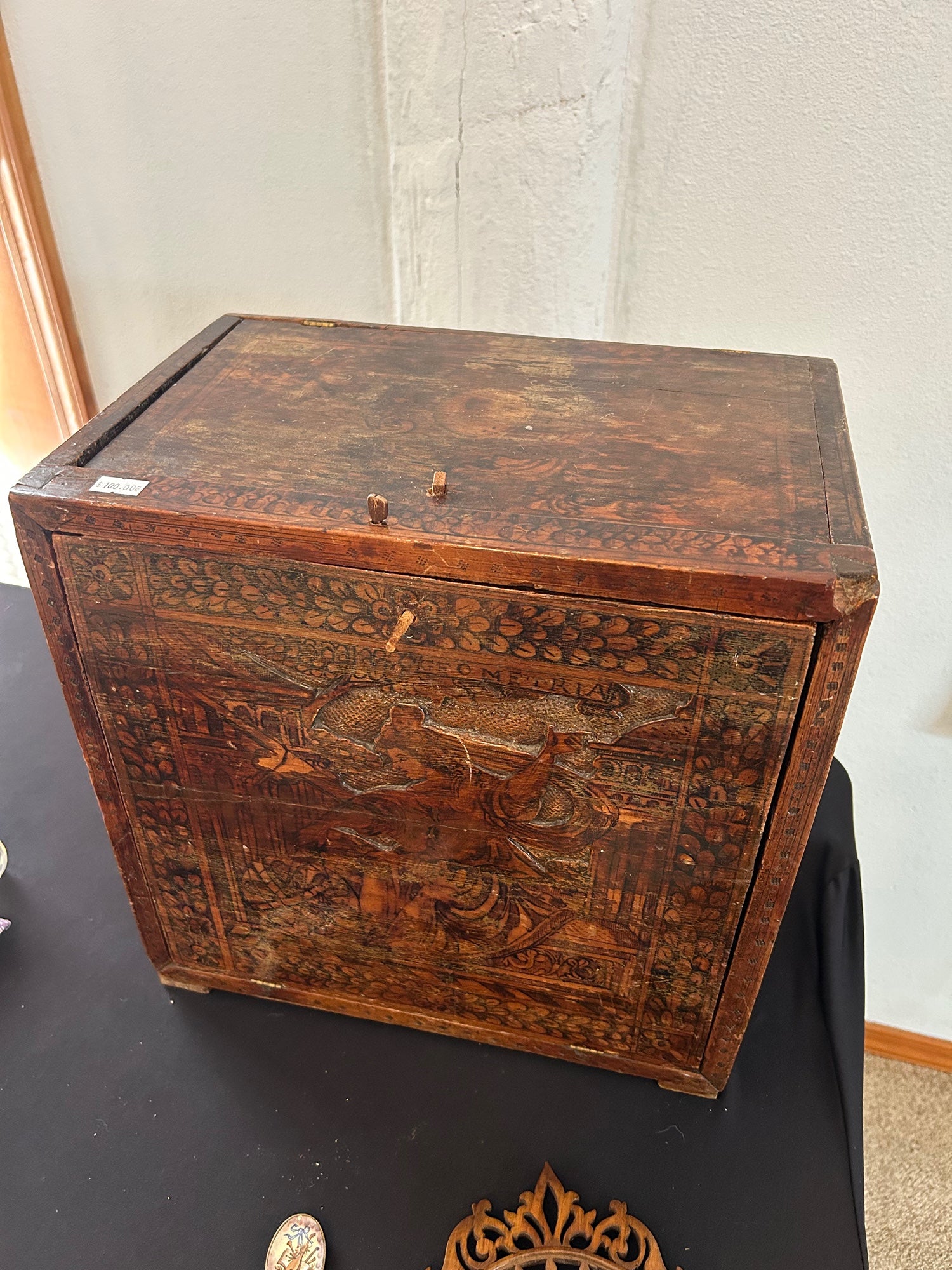 17th Century Hand-Carved Cabinet – Ornate Figural Detailing