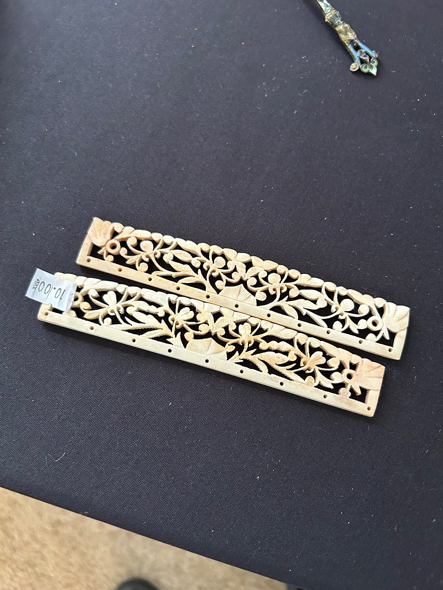 Hand Carved Bone Purse Handles