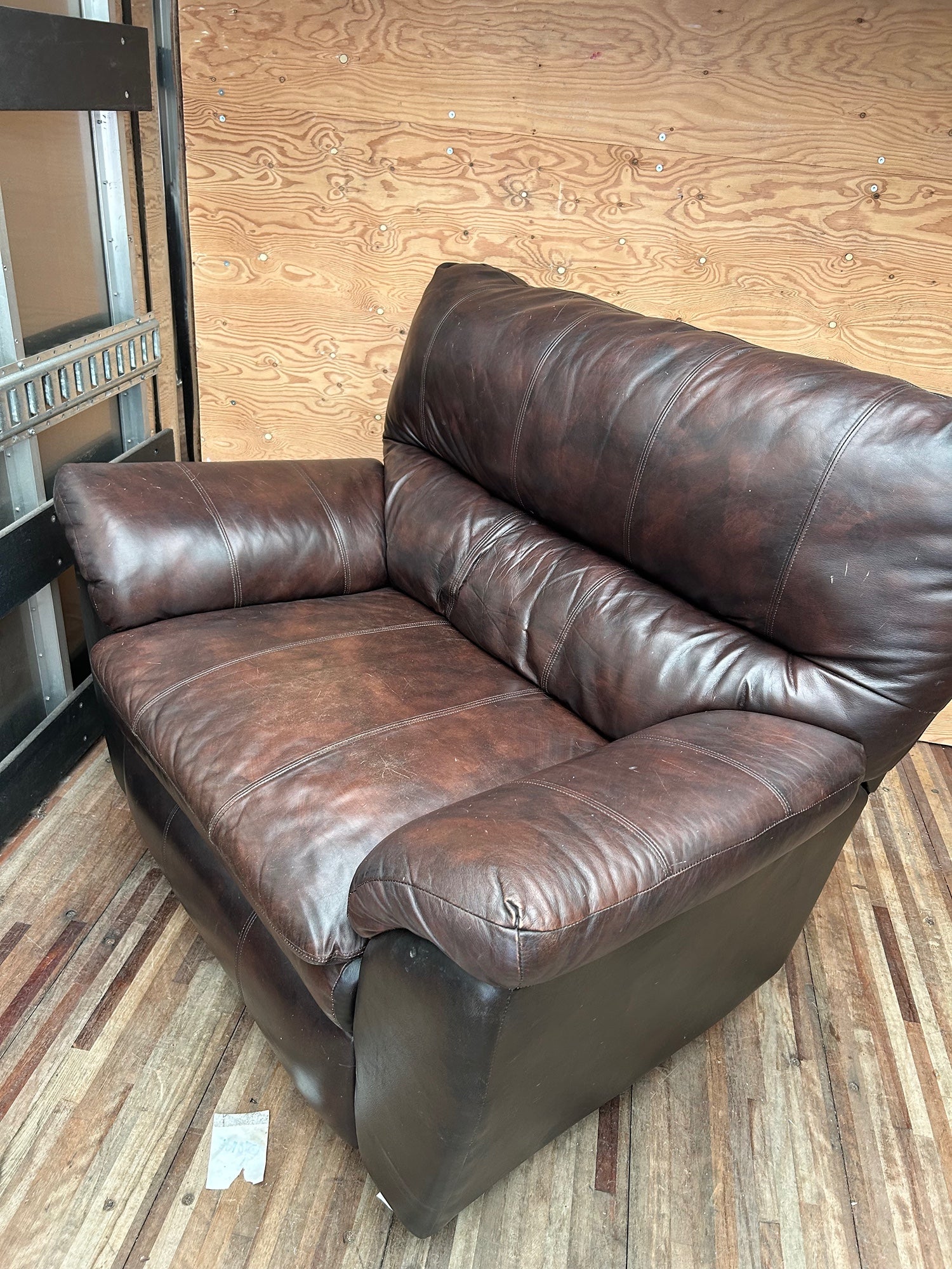 Large Brown Bucket Seat