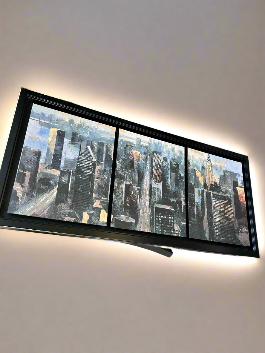 Oil Painting of Manhattan Skyline by Bofarull