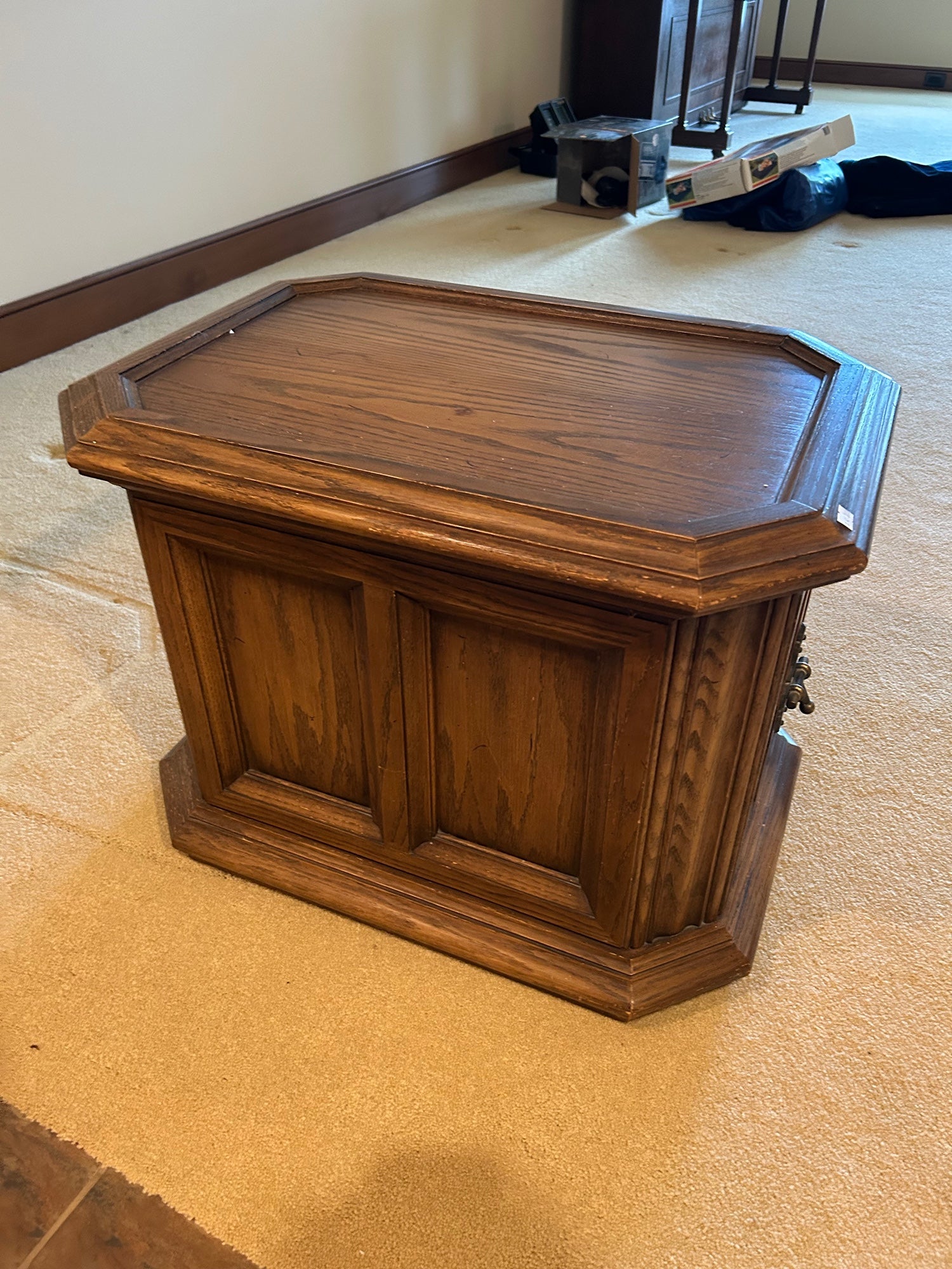 Large Square 2 Door End Table