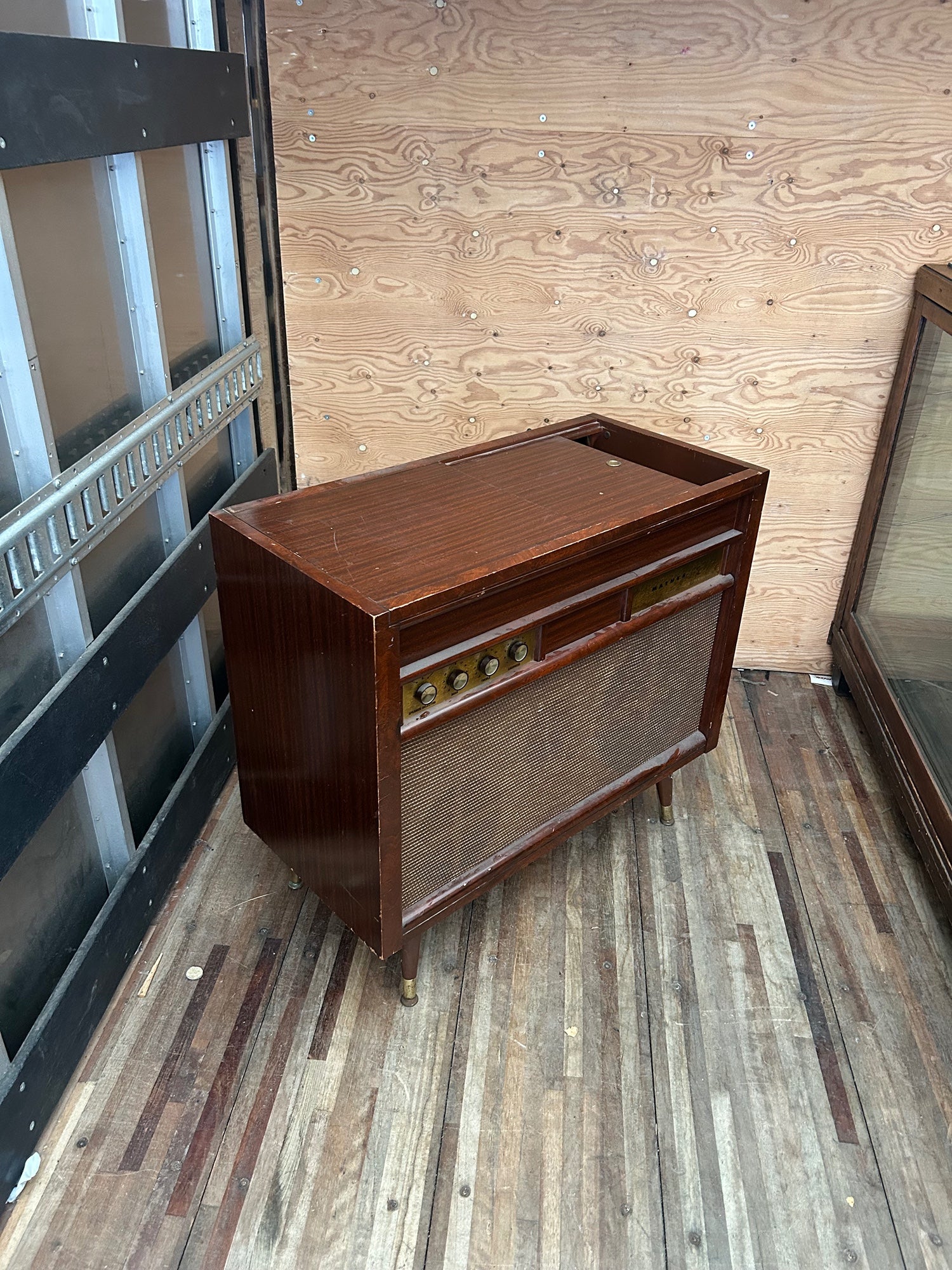 Vintage Floor Radio And Record Player