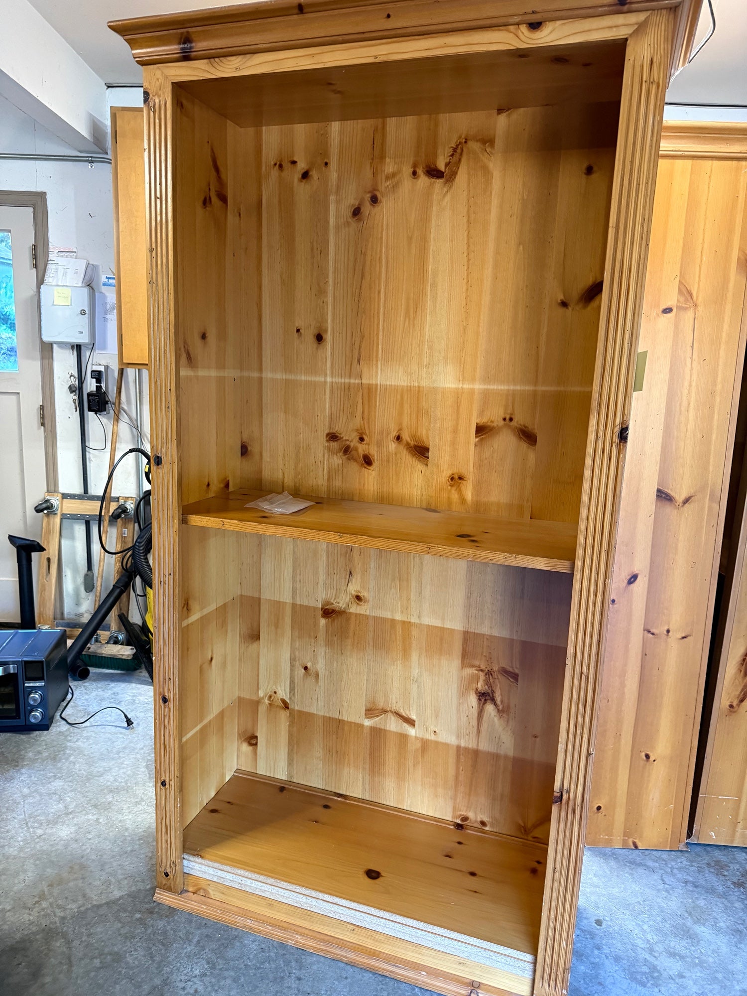Large Oak Bookcase With Trim