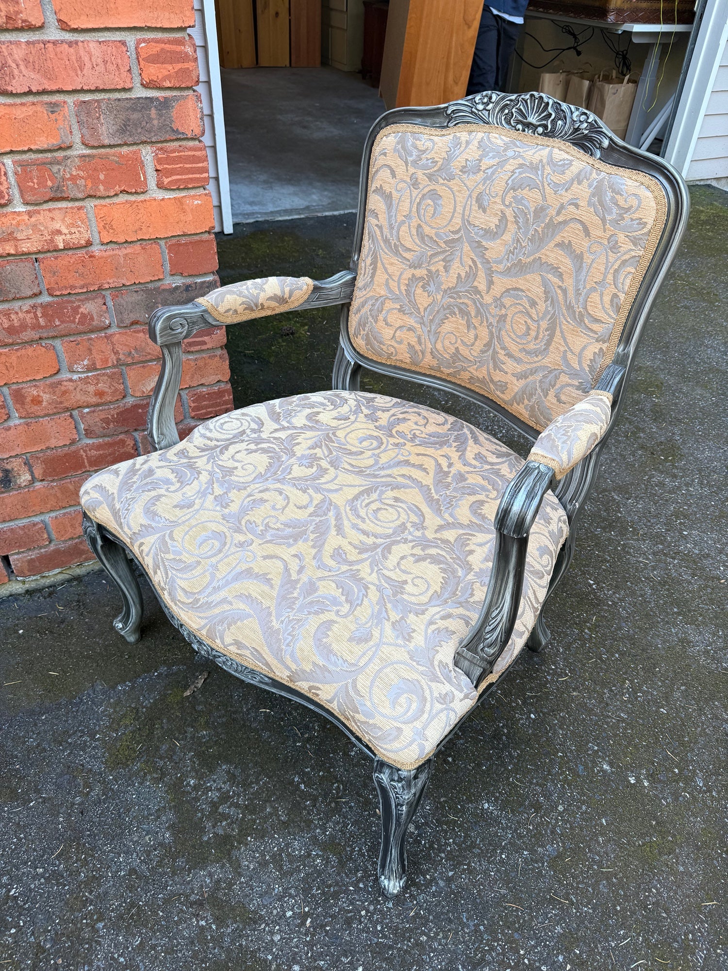 Hollywood Regency Style Accent Chair
