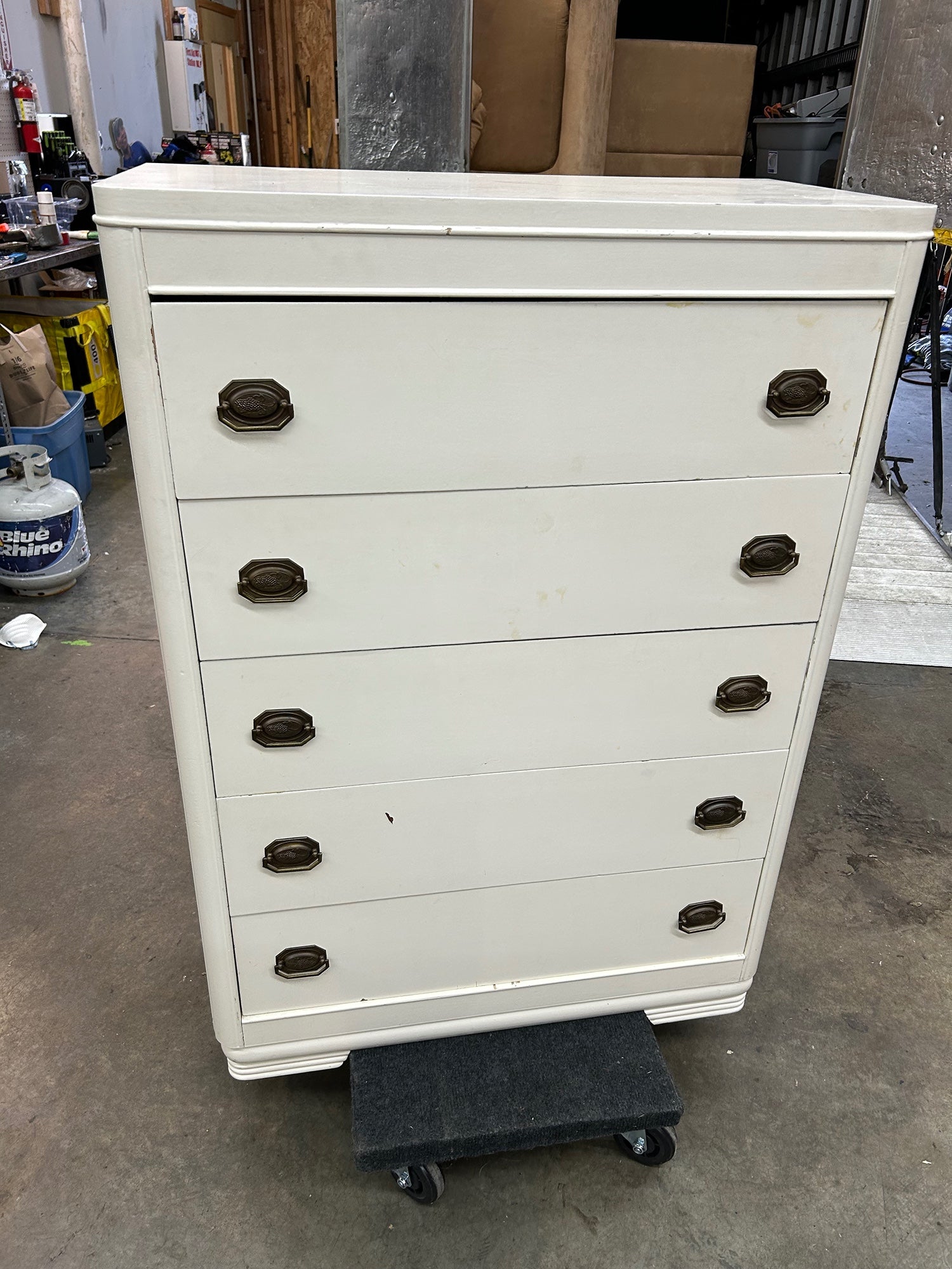 Painted White Art Deco Dresser