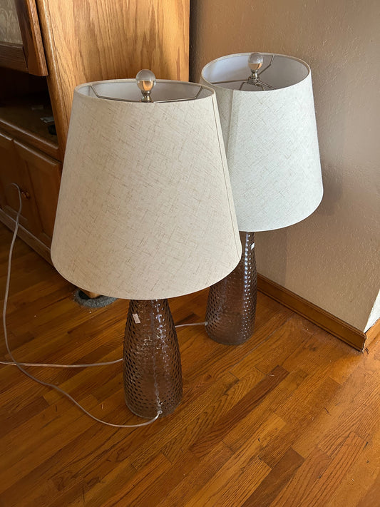 Clear Bubble Glass Lamp