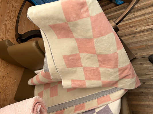 Pink Checkered Rug