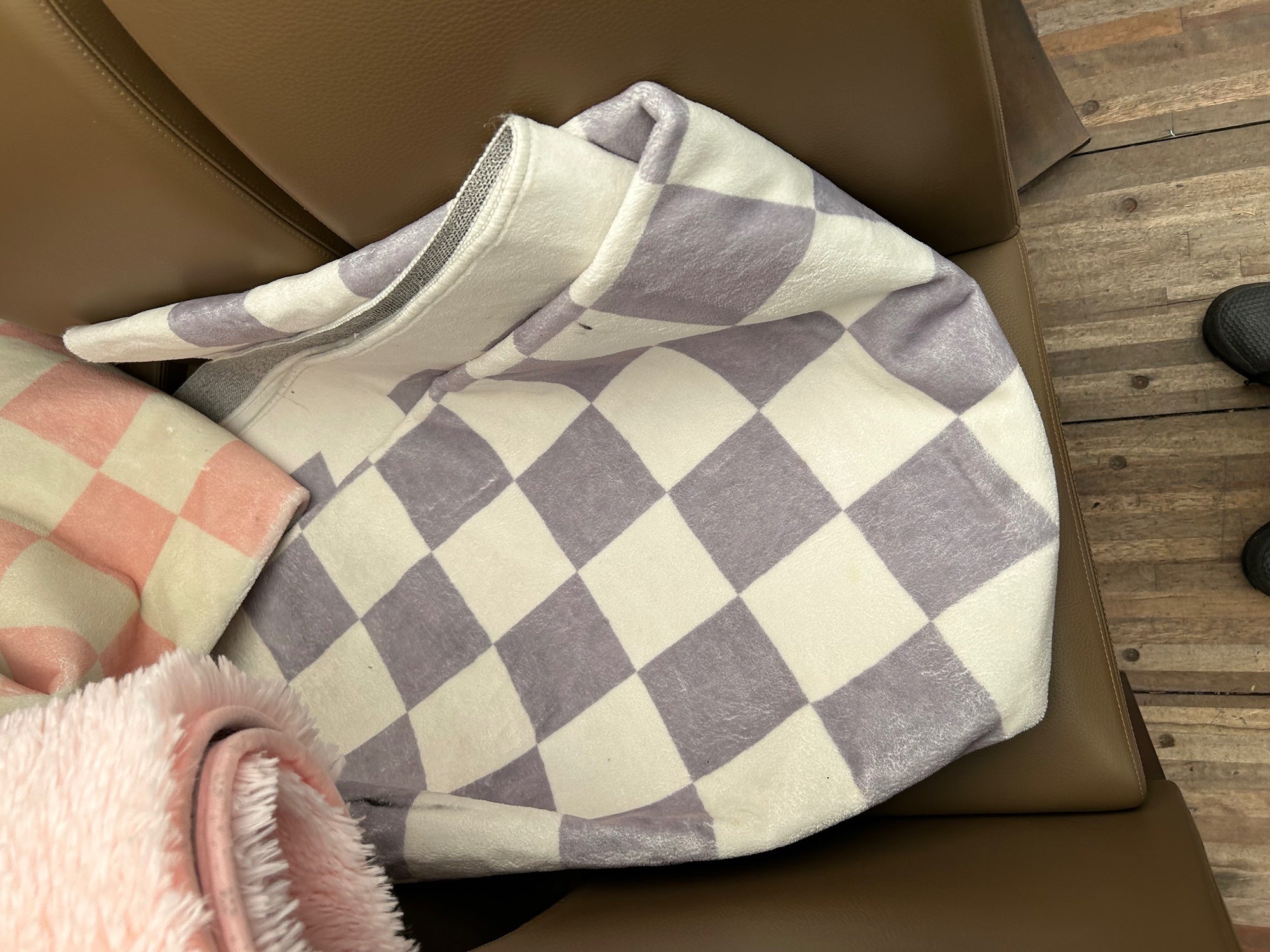 Purple Checkered Rug