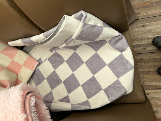 Purple Checkered Rug
