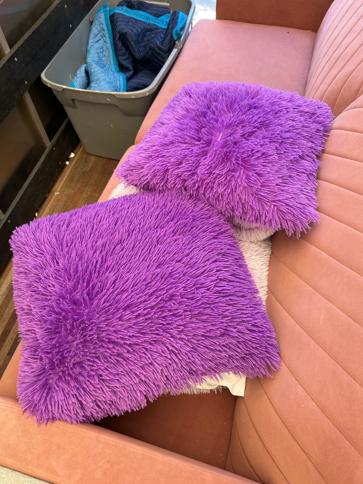 Bright Purple Shag Pillow