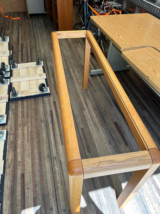 Solid Wood Table Frame with Glass Top