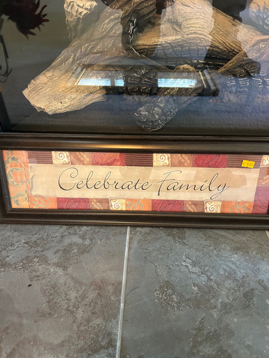 Celebrate Family Rectangle Framed Art