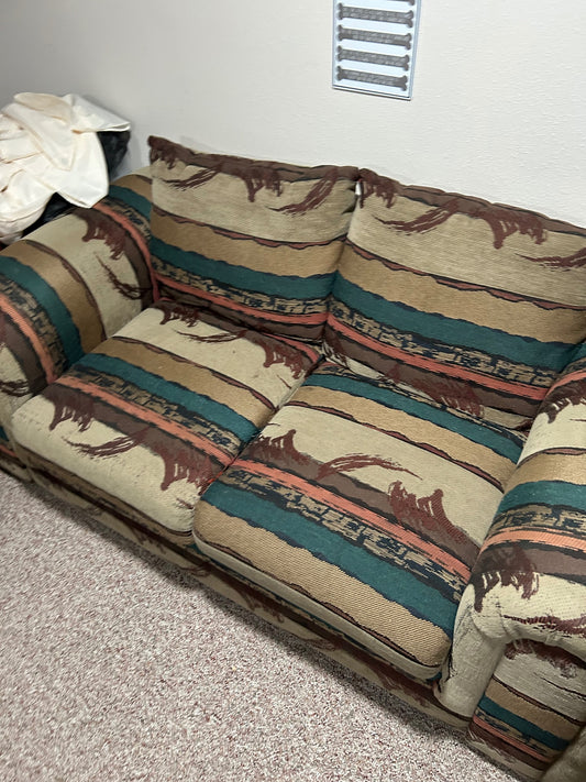 Large Pattern Two Seat Sofa