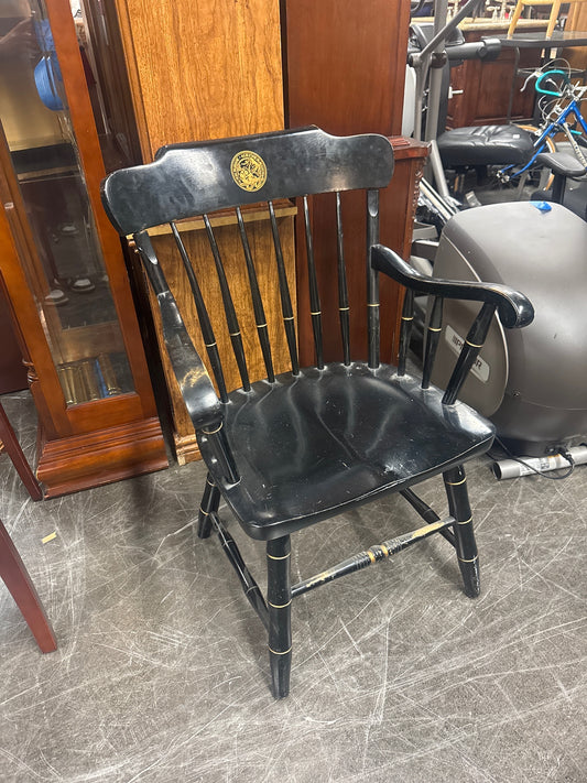 Traditional University Captain’s Chair – Black with Gold Detailing