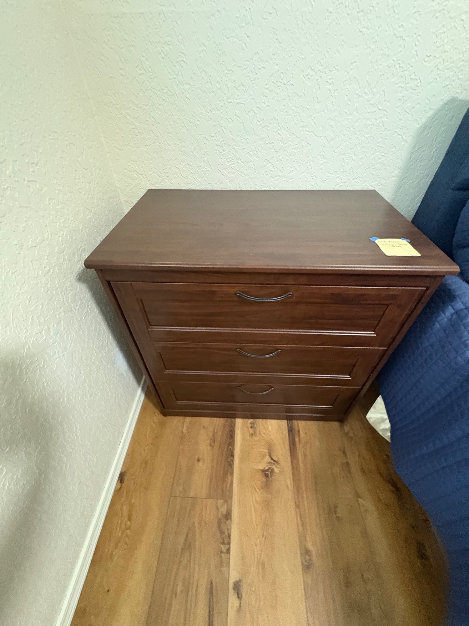 Dark Wood Three-Drawer Chest
