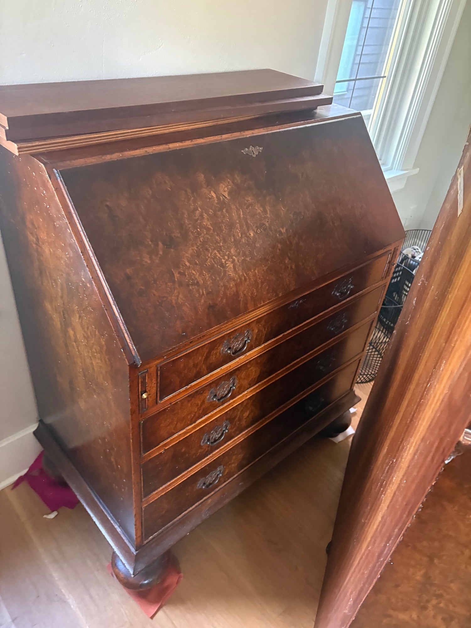 Yorkshire House Inc. George II Style Burlwood Secretary Desk