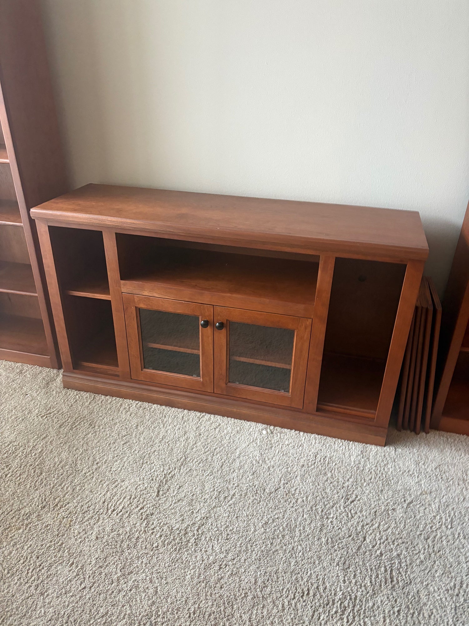 Rich Brown Hardwood Media Console