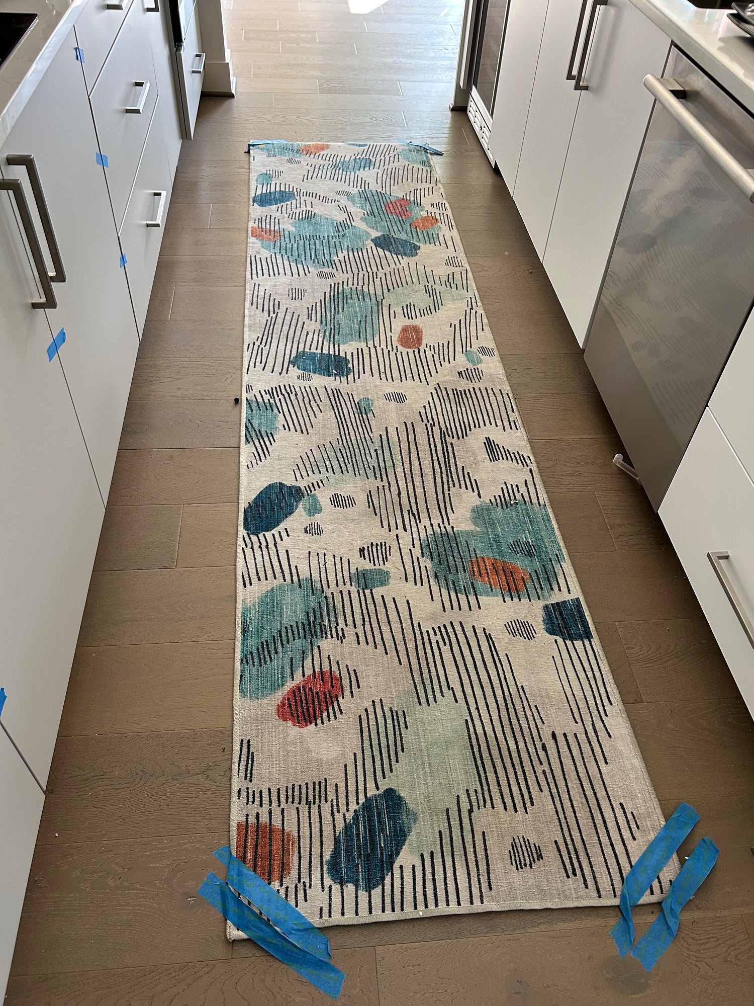 Abstract Modern Runner Rug