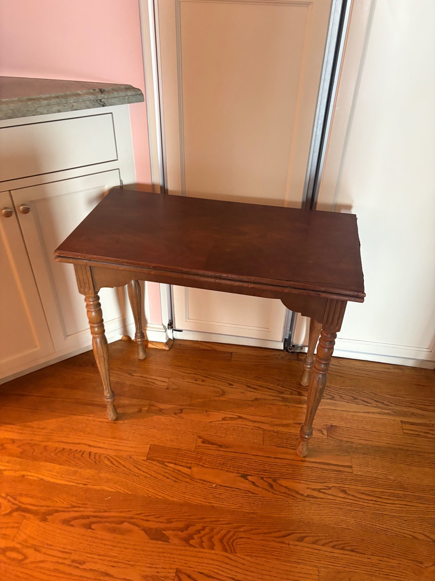 Rustic Wood Drop-Leaf Table