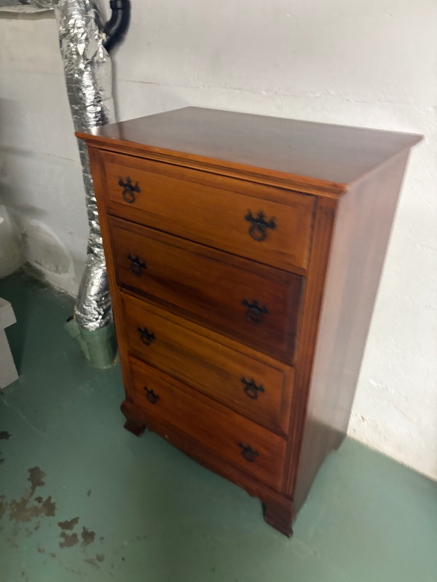 Rustic Hardwood Four-Drawer Chest