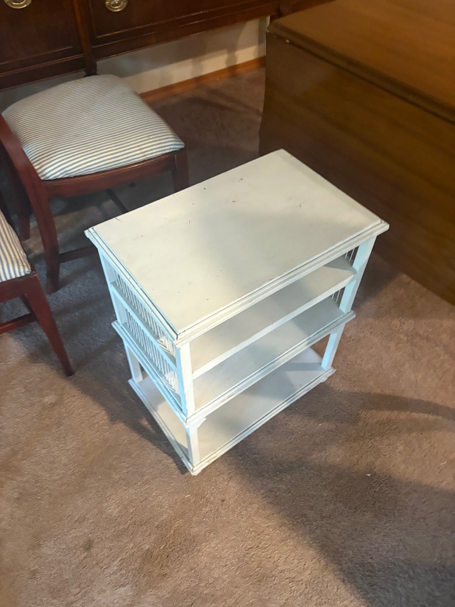 Charming White Three-Tiered Shelf