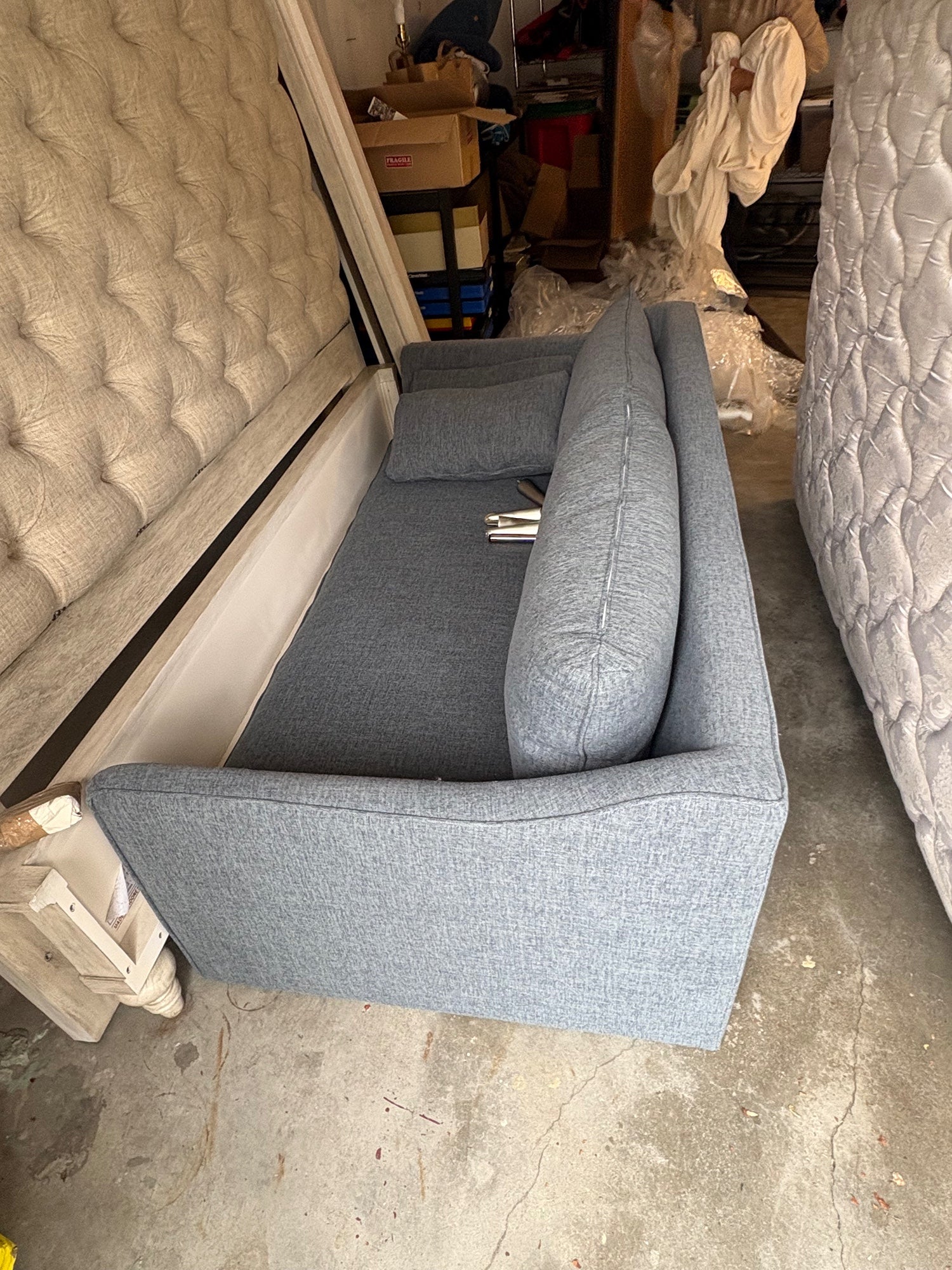 The Everygirl Interior Define Sofa - Blue Gray