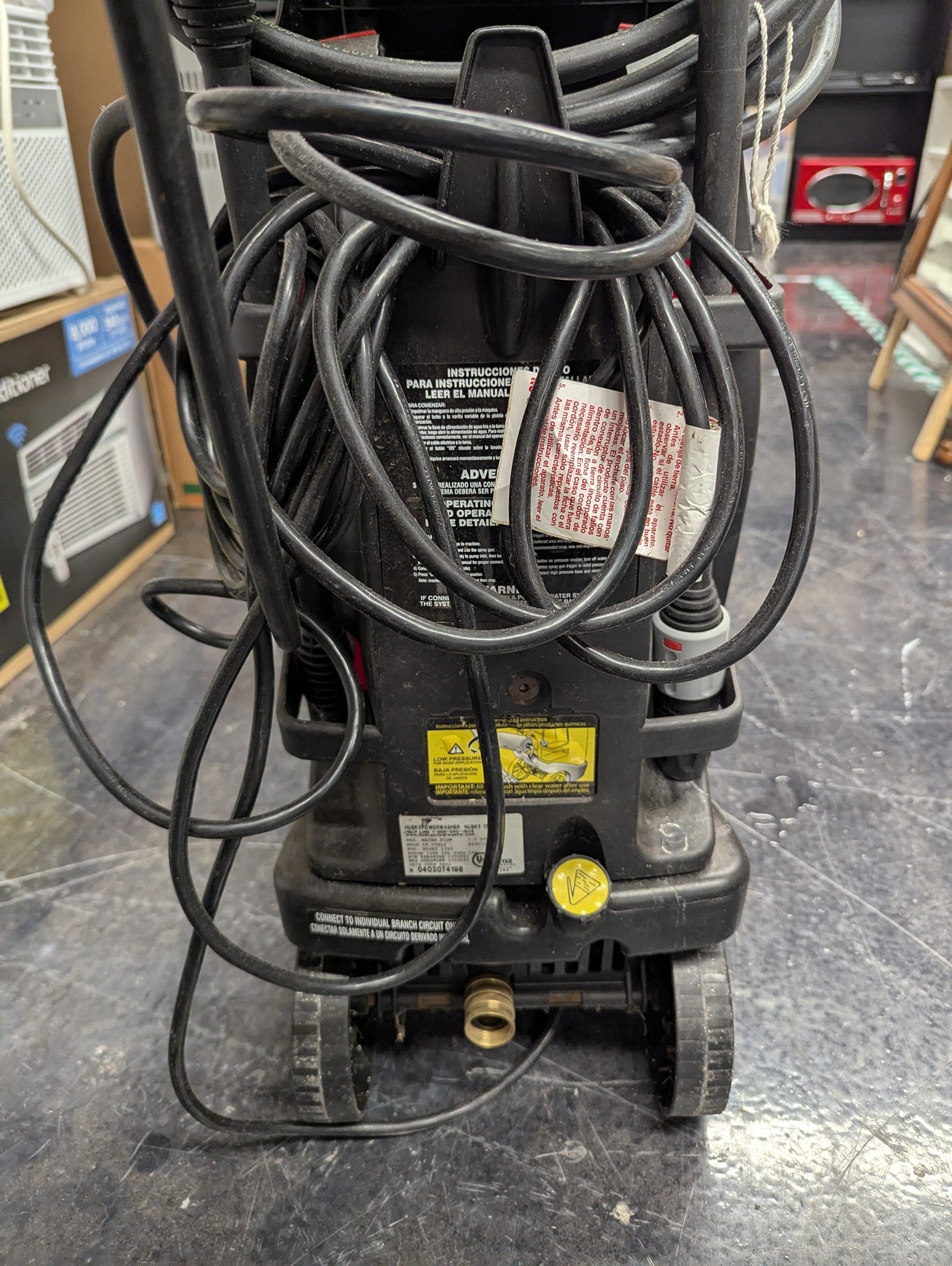 Husky 1750 PSI Power Washer: Red, Robust Cleaning Machine