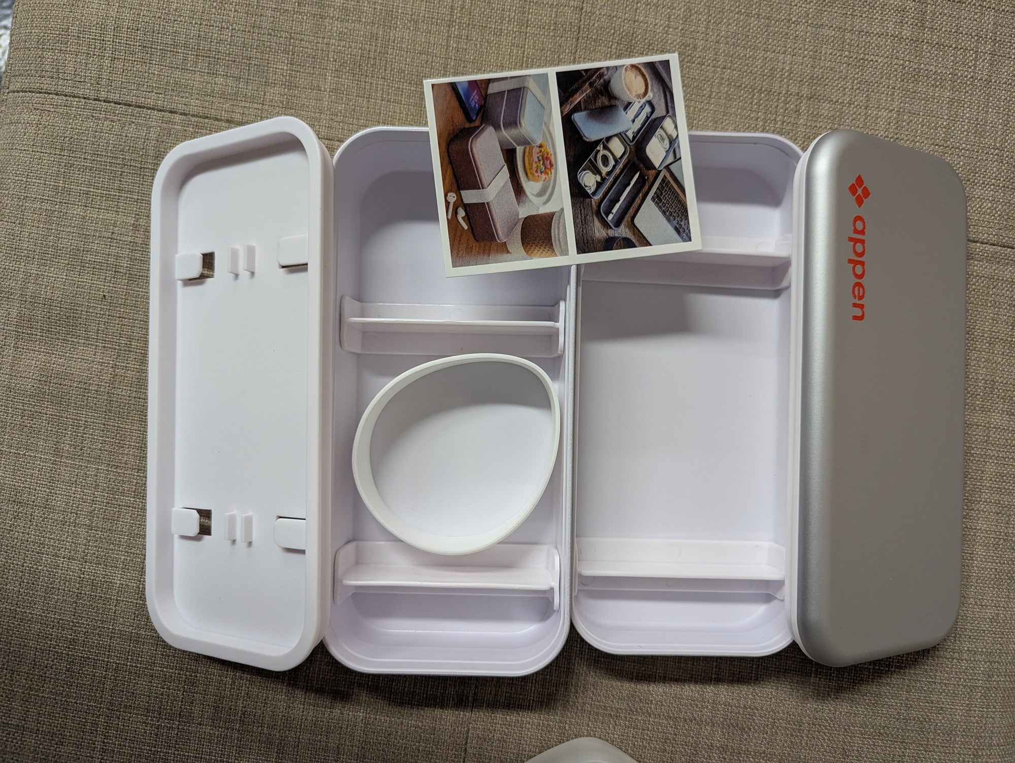 Appen Silver Bento Box with Compartments