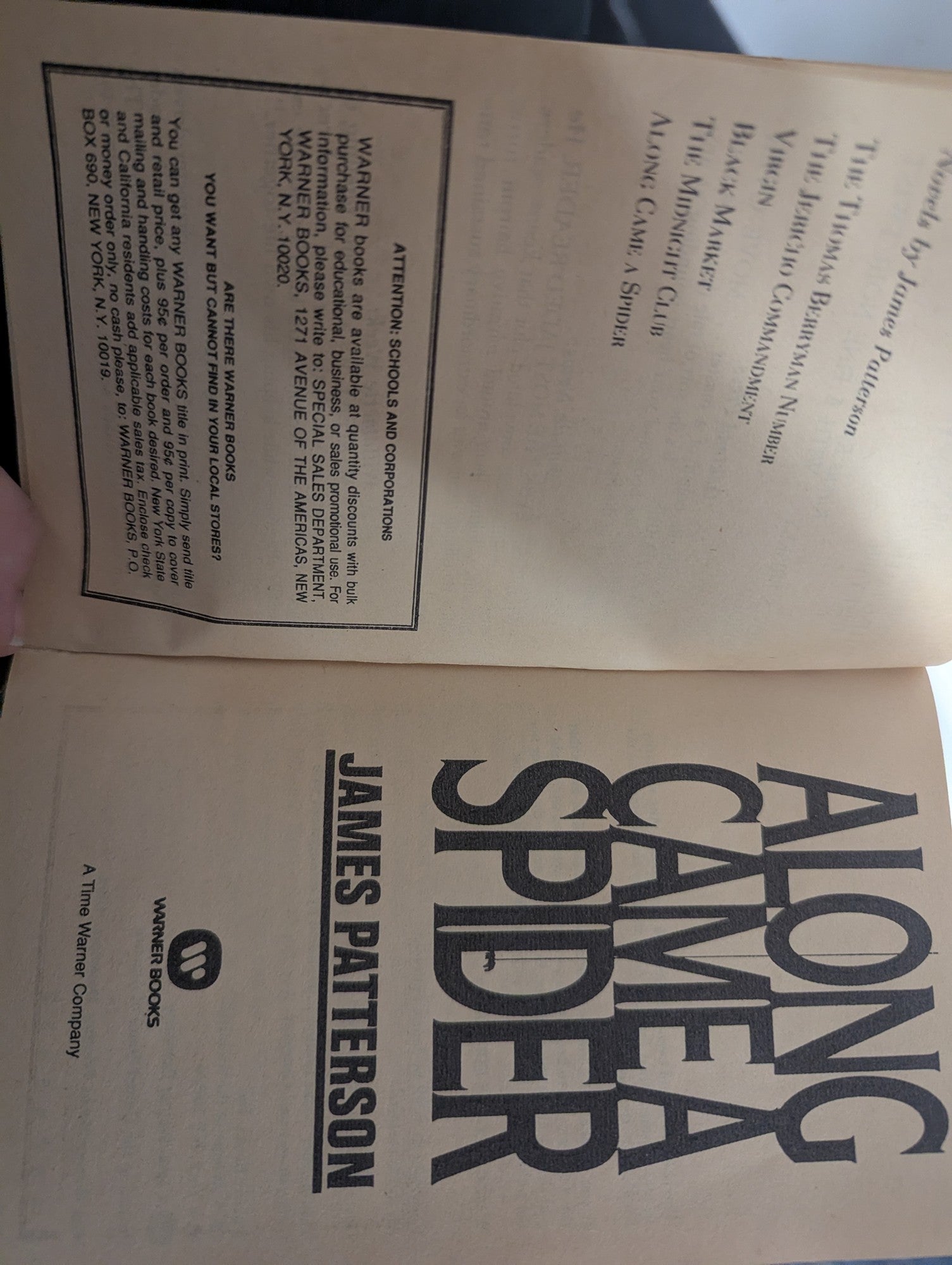 James Patterson's Thrilling Along Came a Spider Paperback