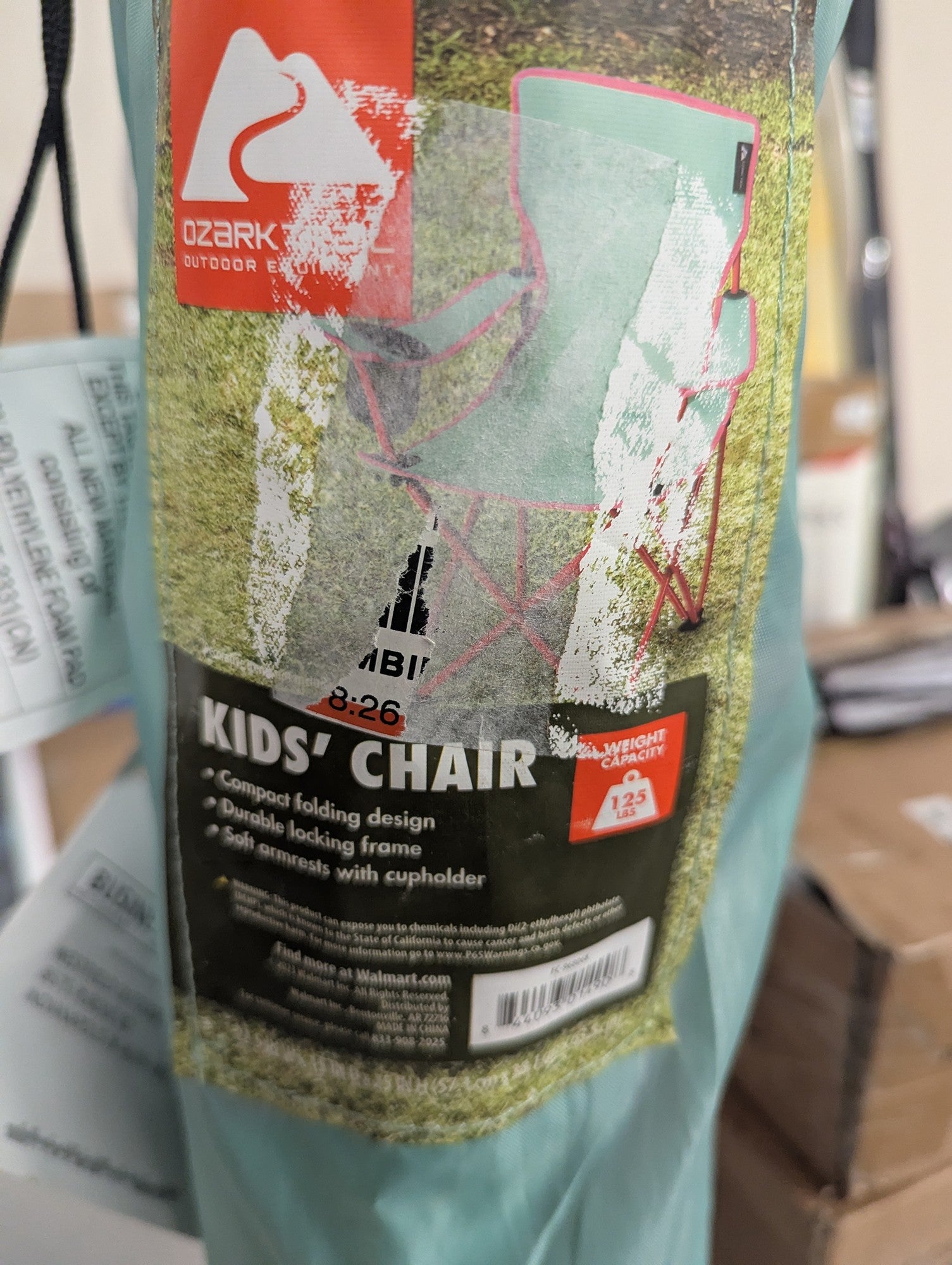 Ozark Trail Kids' Portable Folding Chair – Mint Green with Pink Accents