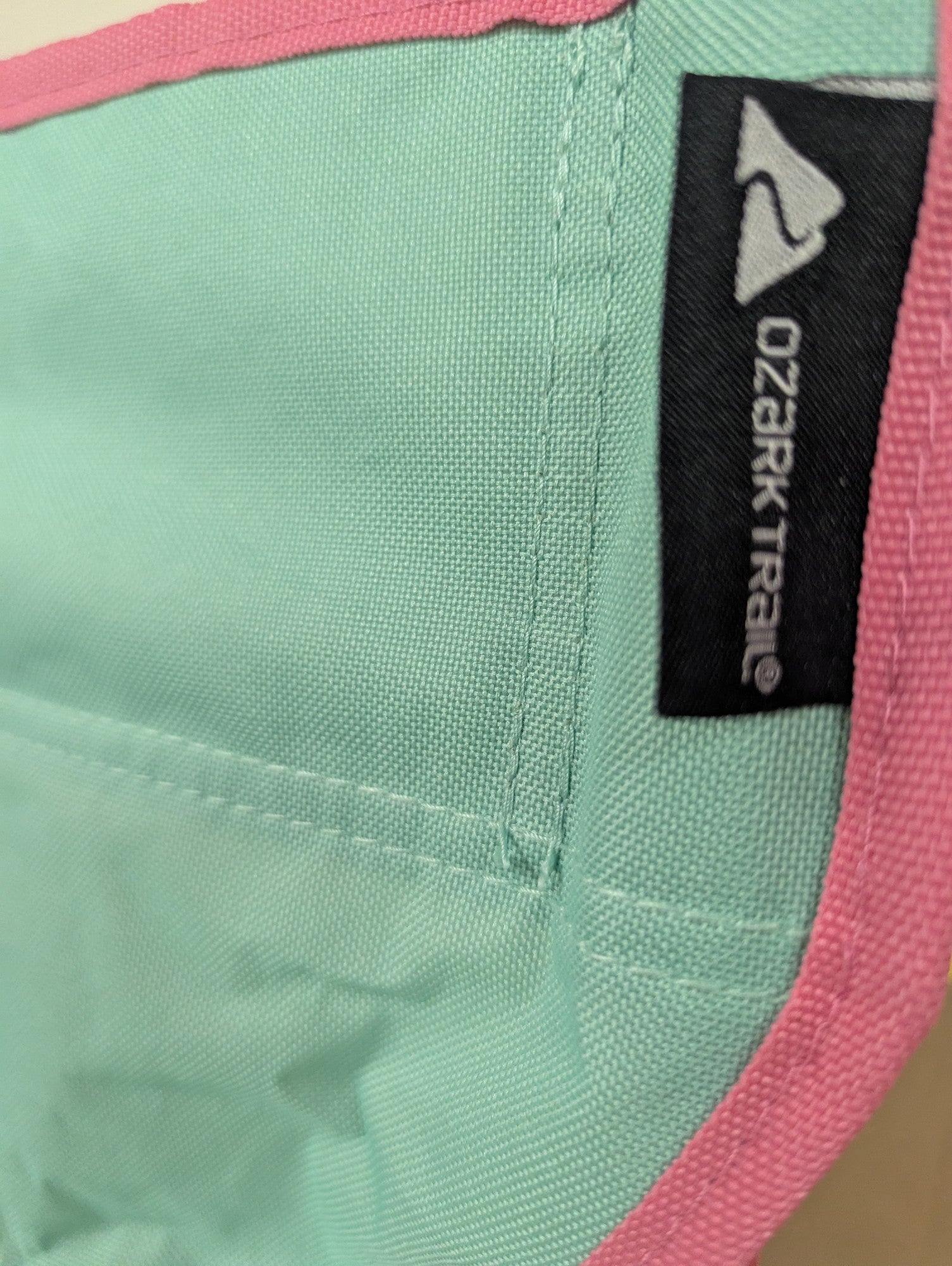 Ozark Trail Kids' Portable Folding Chair – Mint Green with Pink Accents