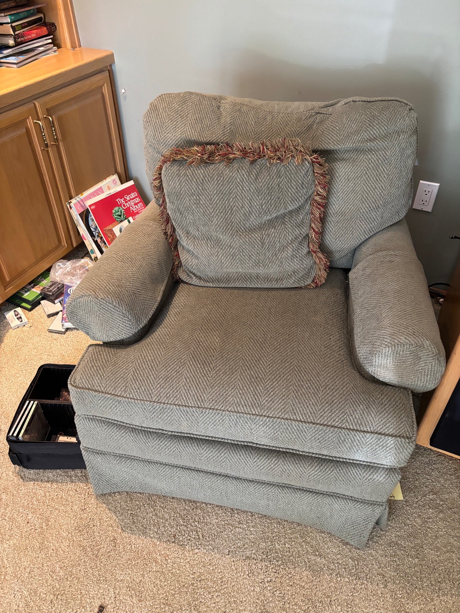 Pair of Relaxing Thomasville Herringbone Armchair