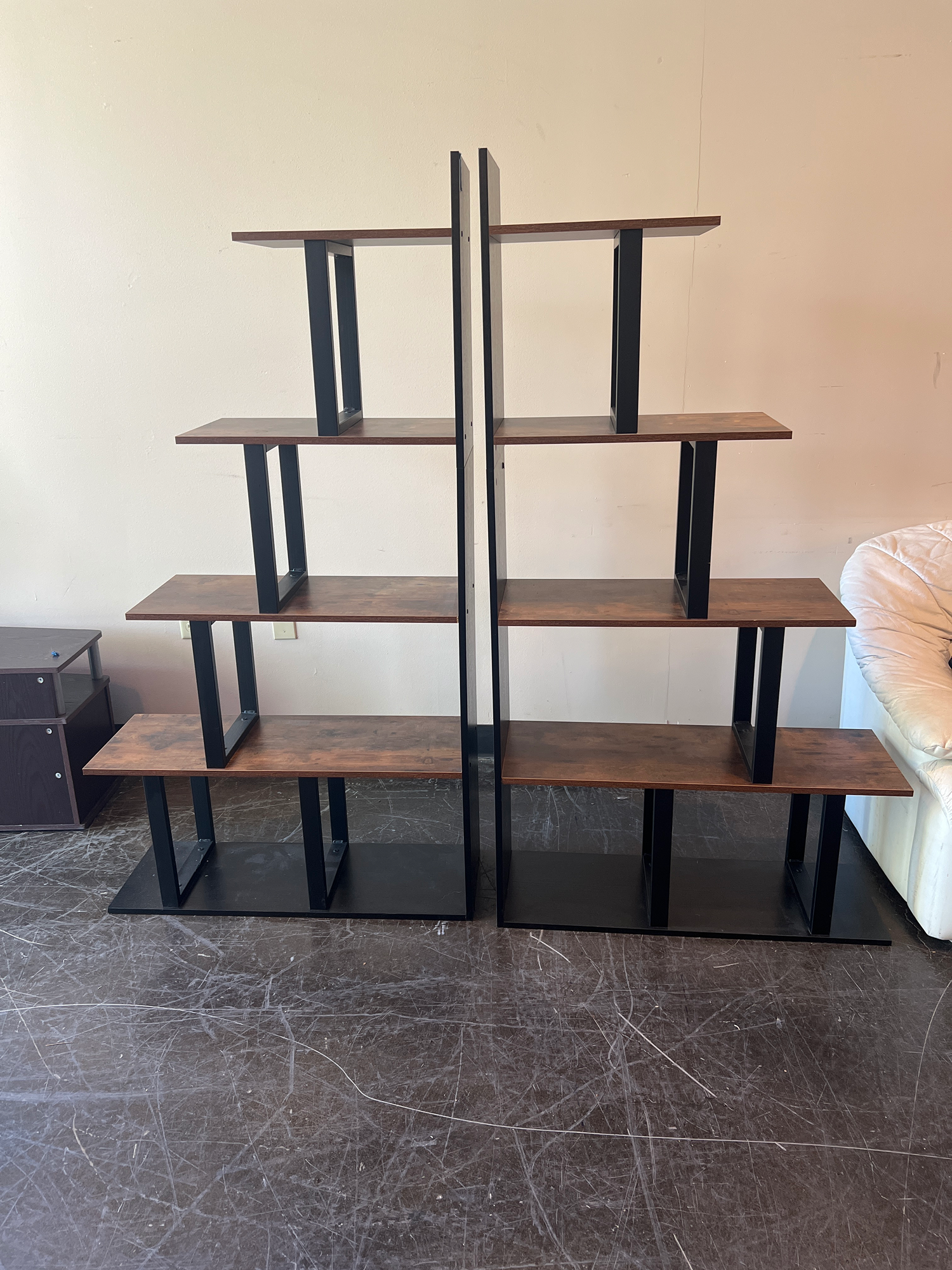 Mid-Century Modern Hardwood Bookcases