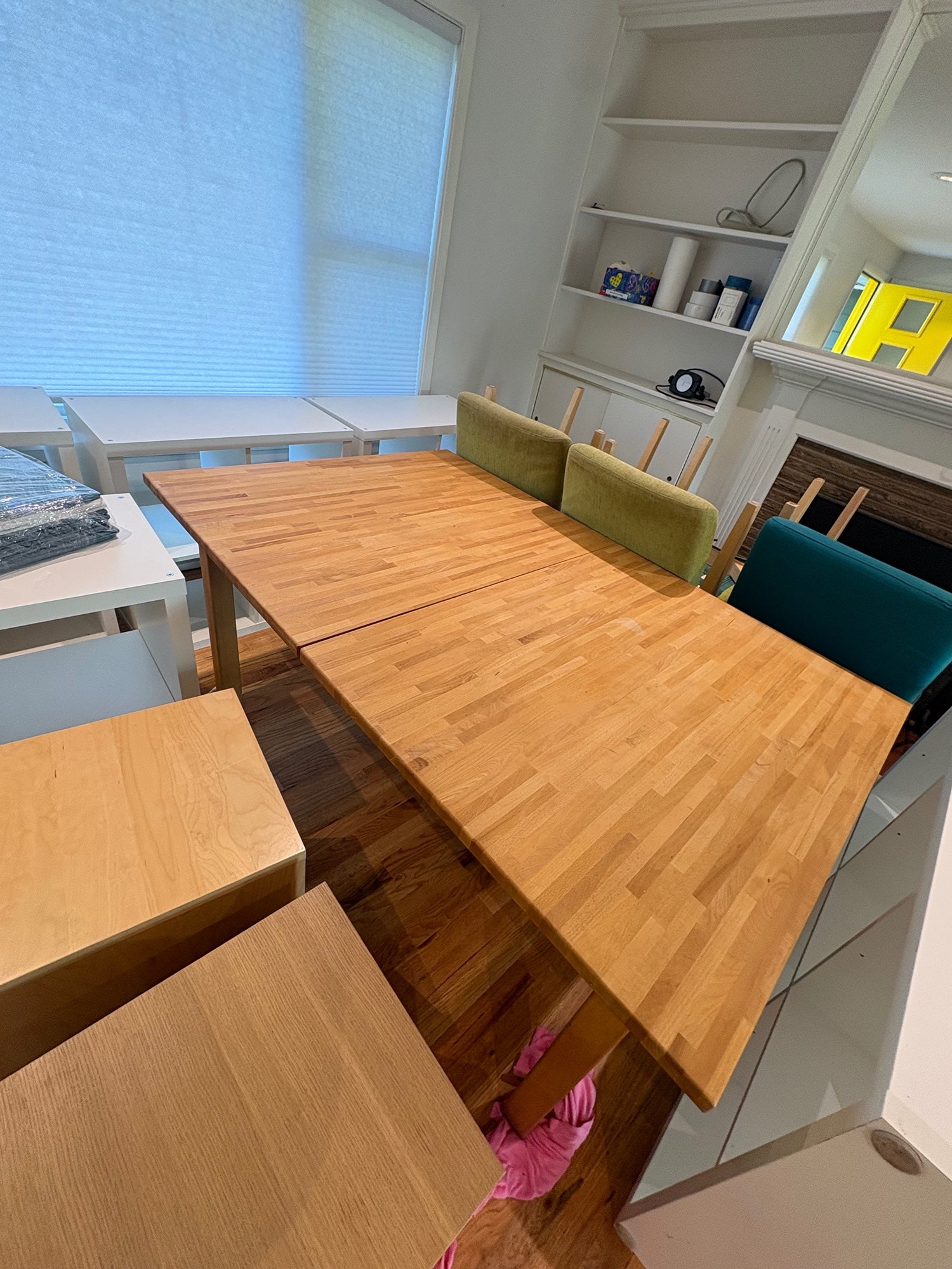 Warm-toned Hardwood Extendable Dining Table