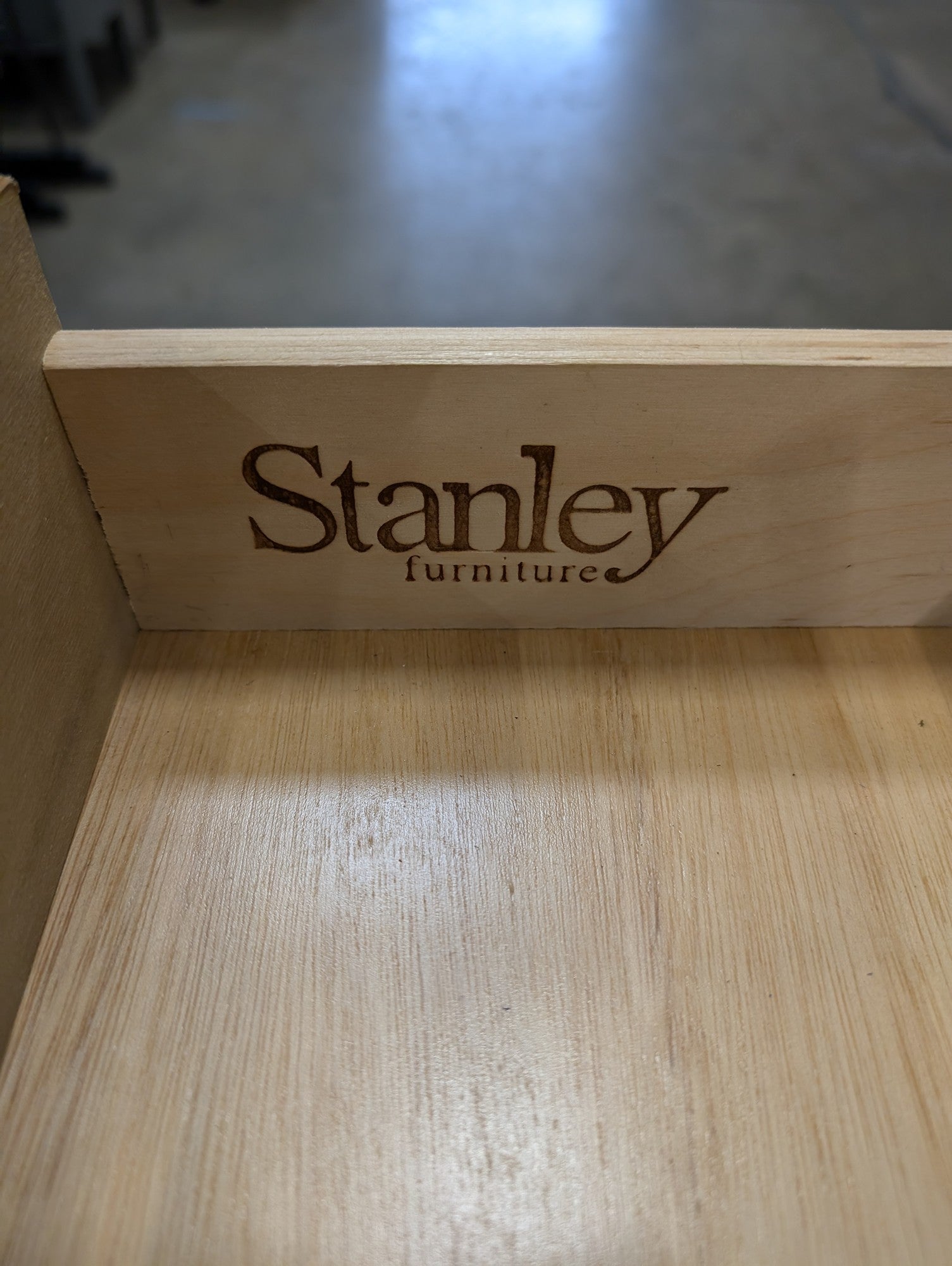 Stanley Furniture Sturdy Wood Writing Desk with Drawers and Keyboard Tray