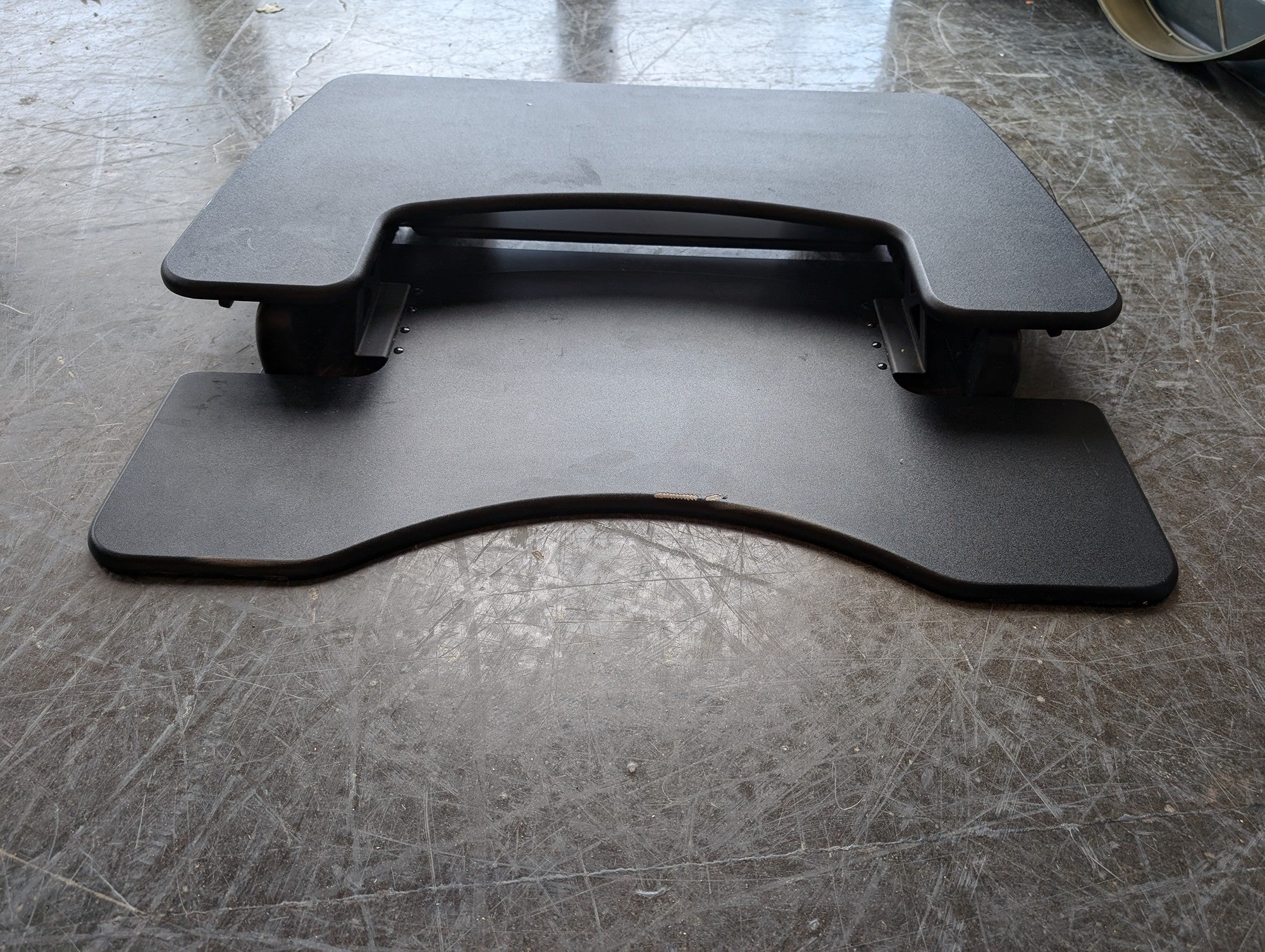 Adjustable Black Two-Tier Desktop Standing Desk Riser