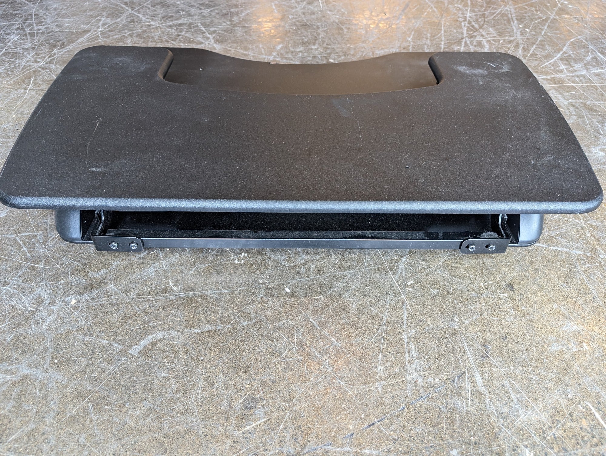 Adjustable Black Two-Tier Desktop Standing Desk Riser