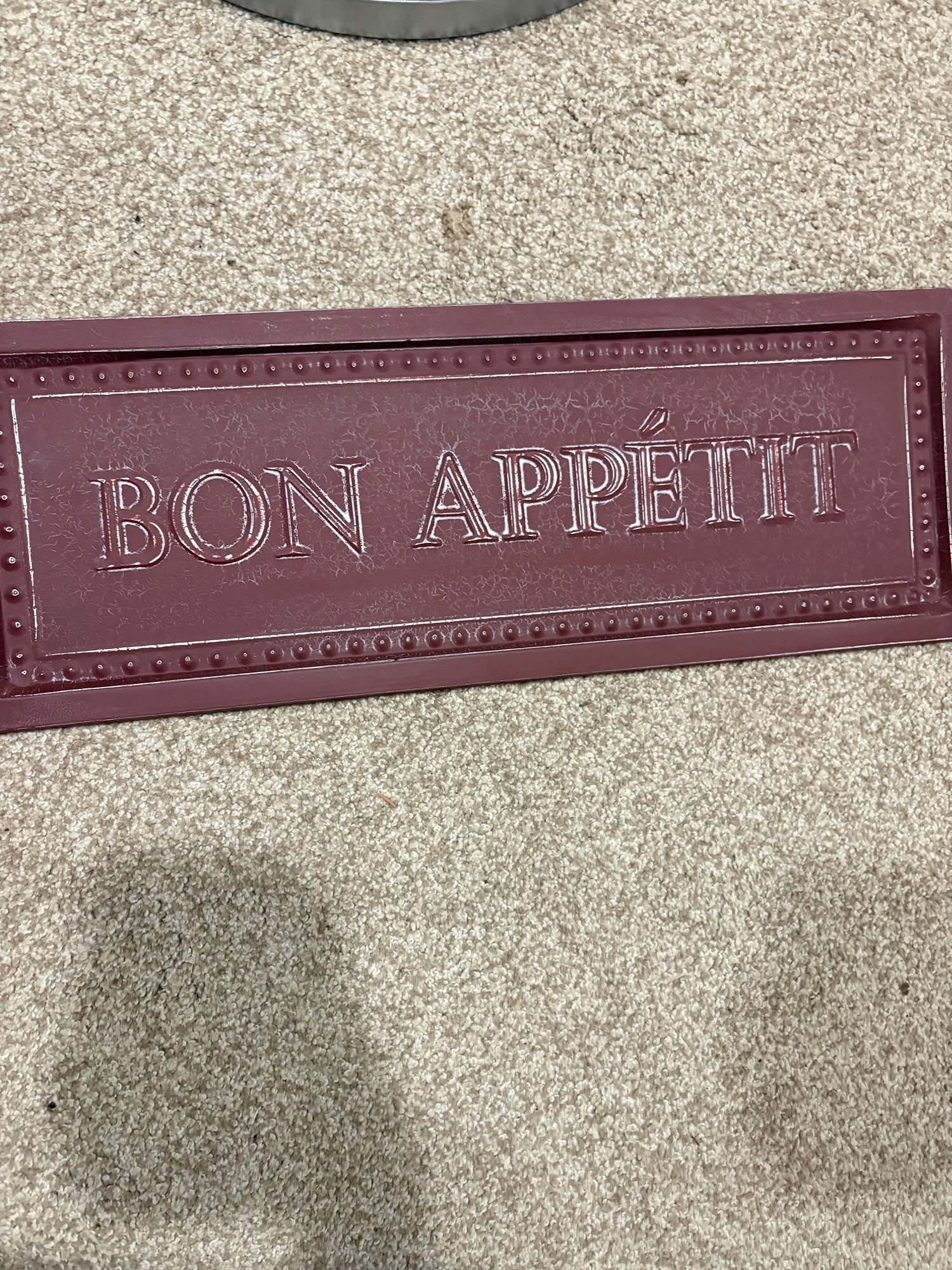 Decorative Bon Appétit Embossed Metal Kitchen Sign