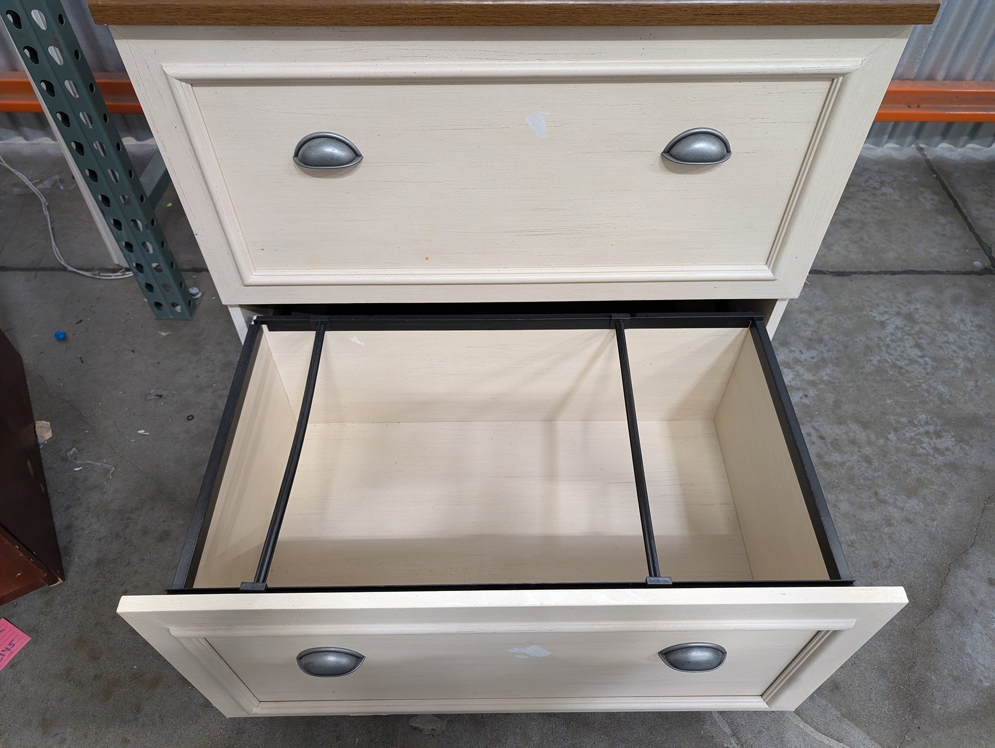 Bush Furniture Two-Drawer Filing Cabinet with Contrasting Top