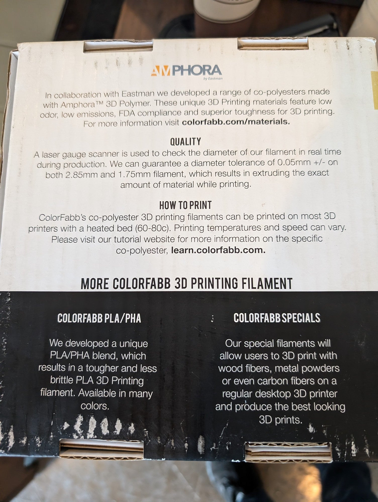ColorFabb HT Amphora Co-Polyester 3D Printing Filament Black 2.85mm Unopened