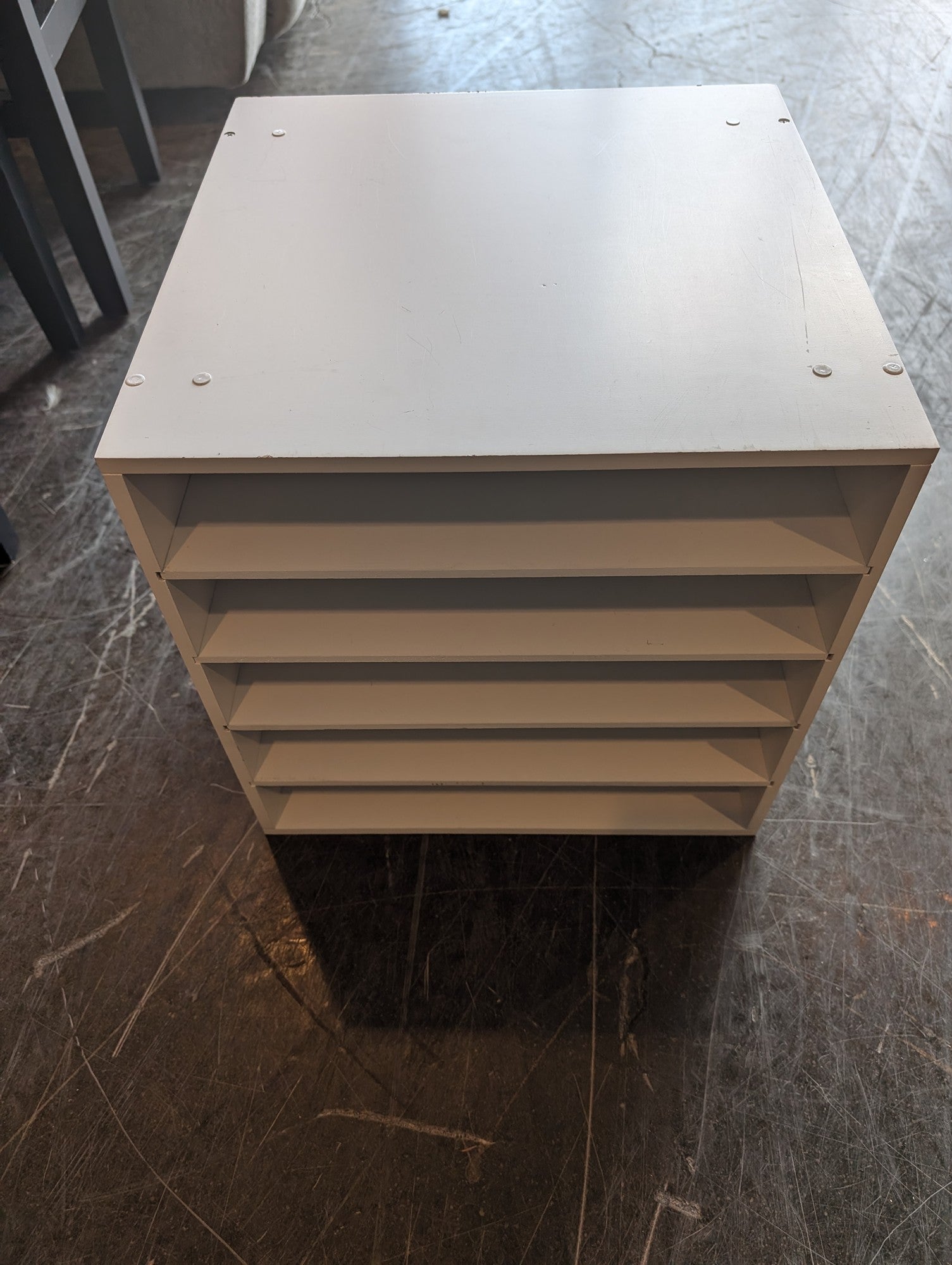 Compact White Multi-Shelf Storage Organizer