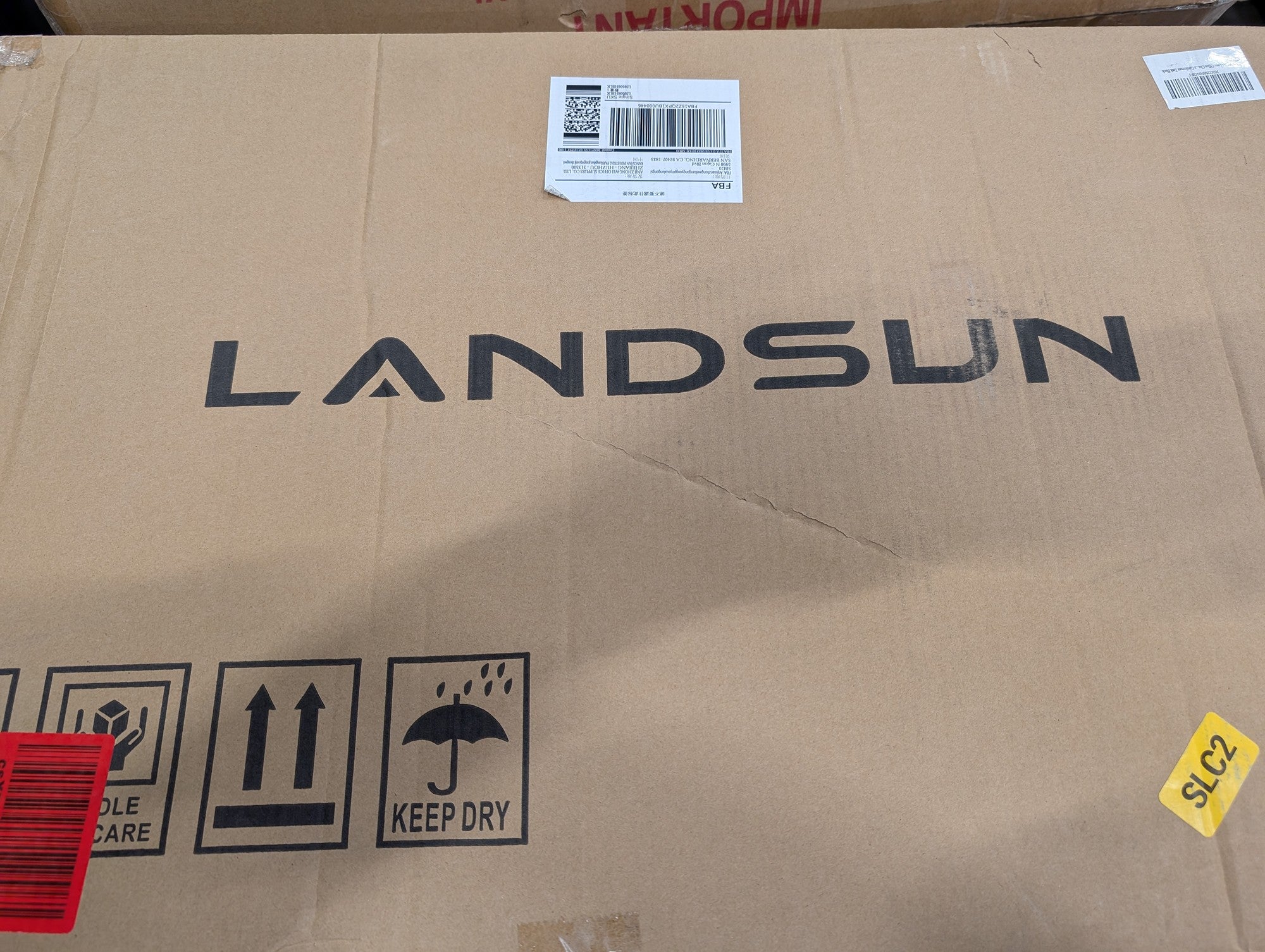 Warehouse sale--LANDSUN Black Ribbed Mid-Back Office Chair